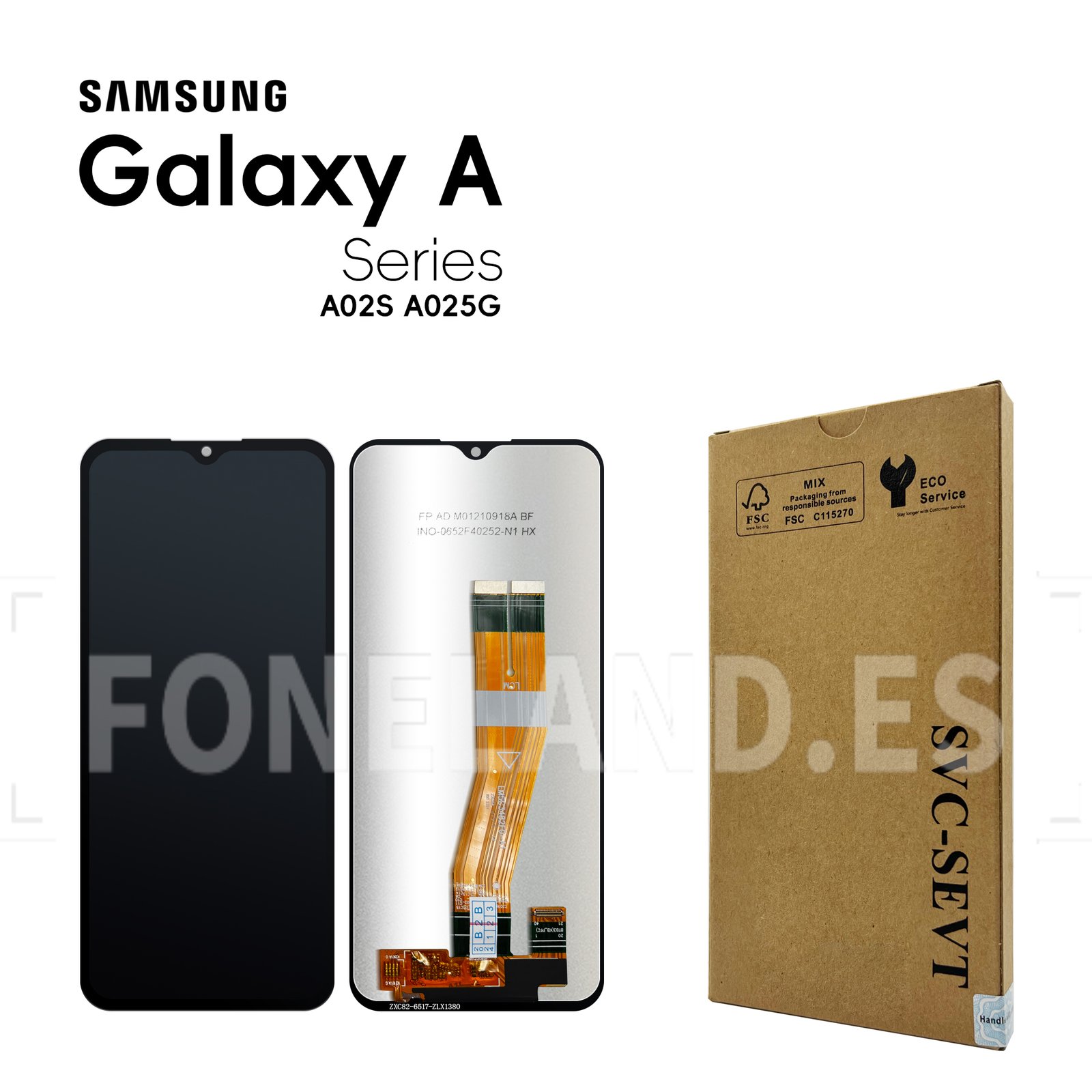 Pantalla Samsung A025G/M025 A02S/M02S 2020 (163mm) Negro SERVICE PACK BIACK EU CODE