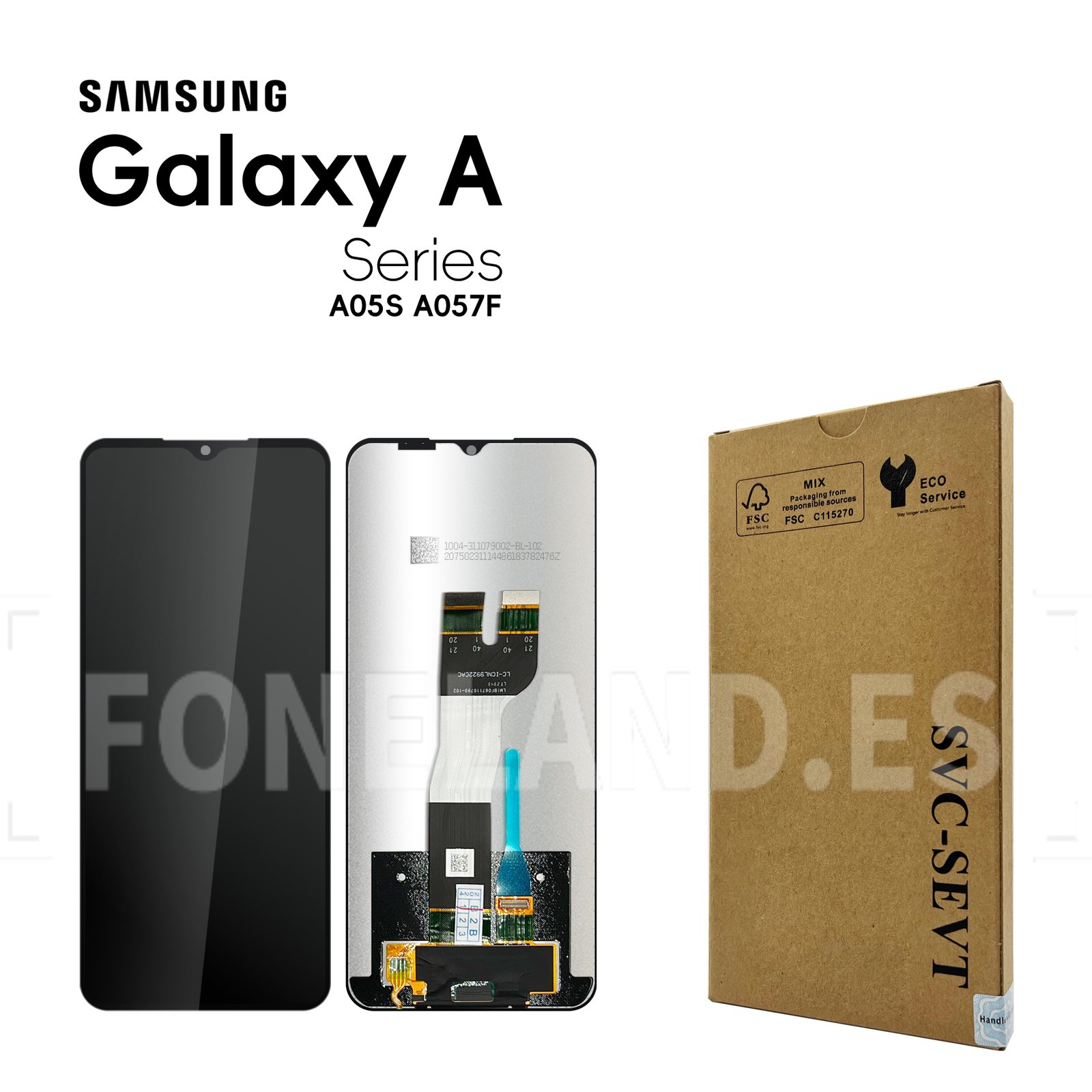 Pantalla Samsung Galaxy A05S A057F Negro LCD + Táctil SERVICE PACK