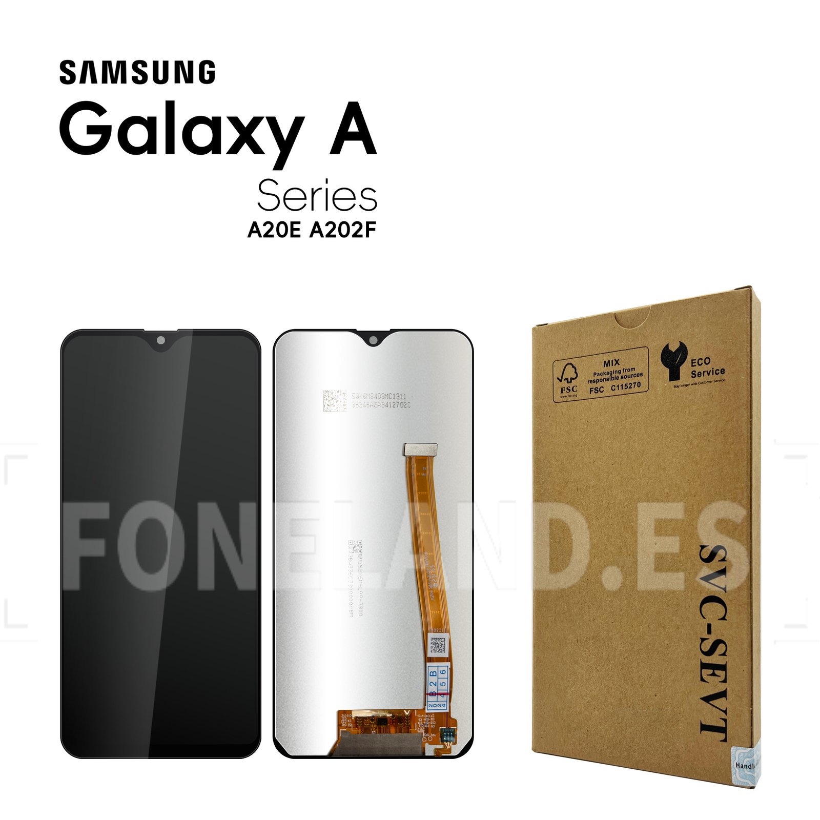 Pantalla Samsung Galaxy A20E 2019 A202 Negro LCD + Táctil SERVICE PACK Pantalla Samsung Galaxy A20E 2019 A202 Negro LCD + Táctil SERVICE PACK