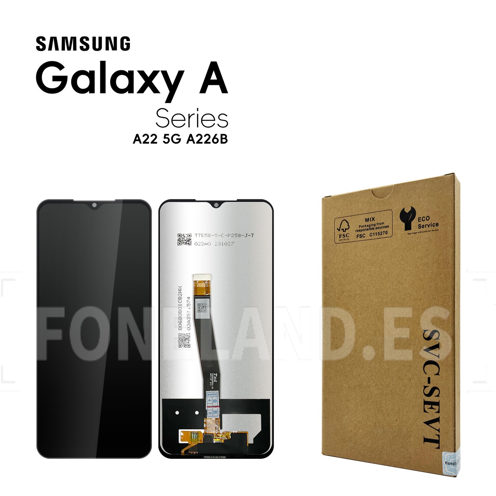 Pantalla Samsung Galaxy A22 5G 2021 - A226 - negro - SERVICE PACK