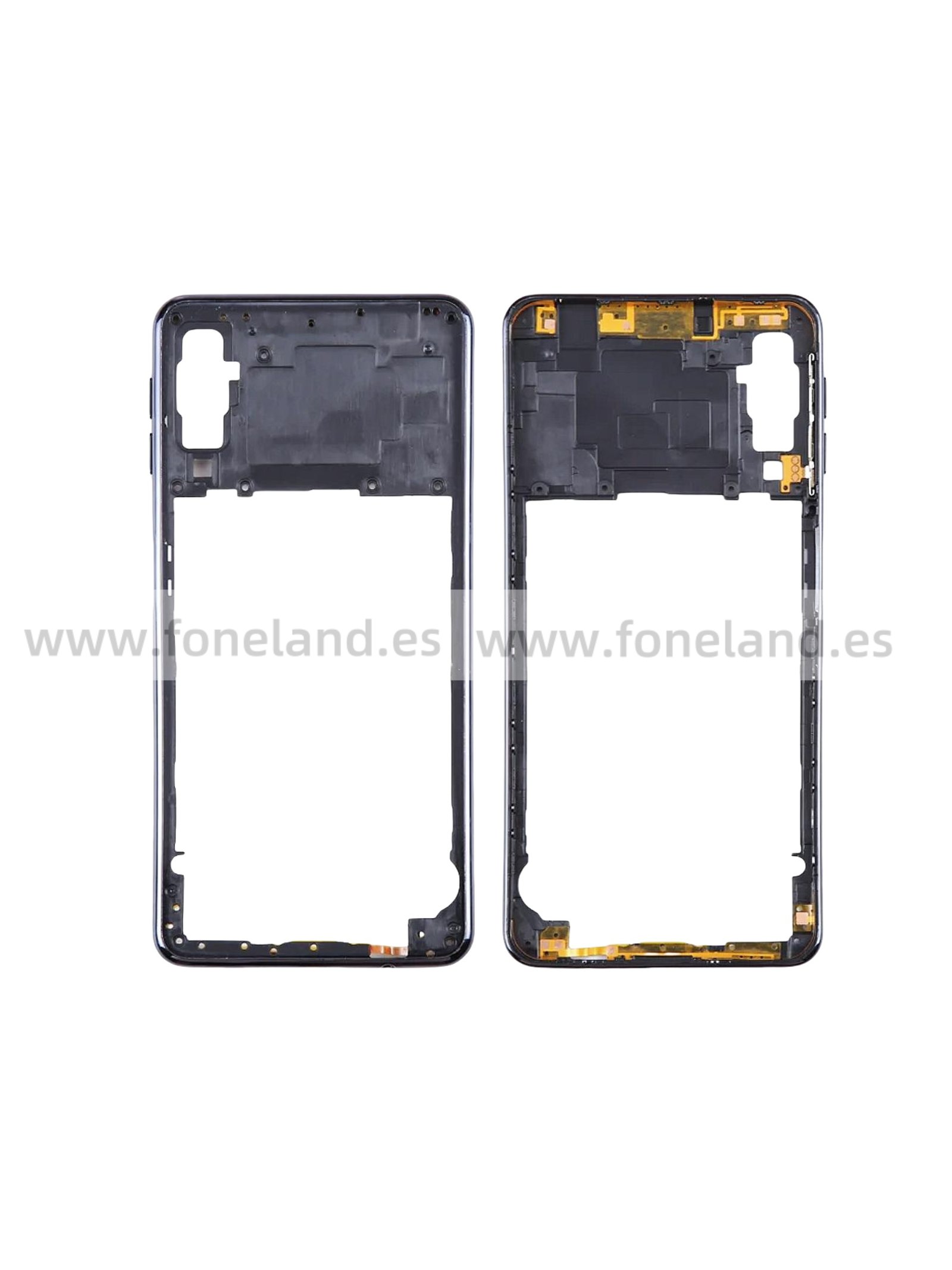 Carcasa intermedia para Samsung Galaxy A7 2018 - A750F - negra