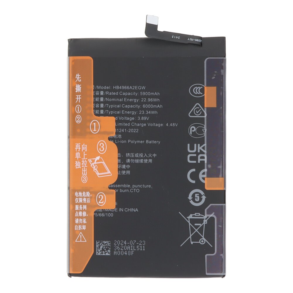 Batería para Huawei Honor 90 Smart HB4966A2EGW-A 5330mAh