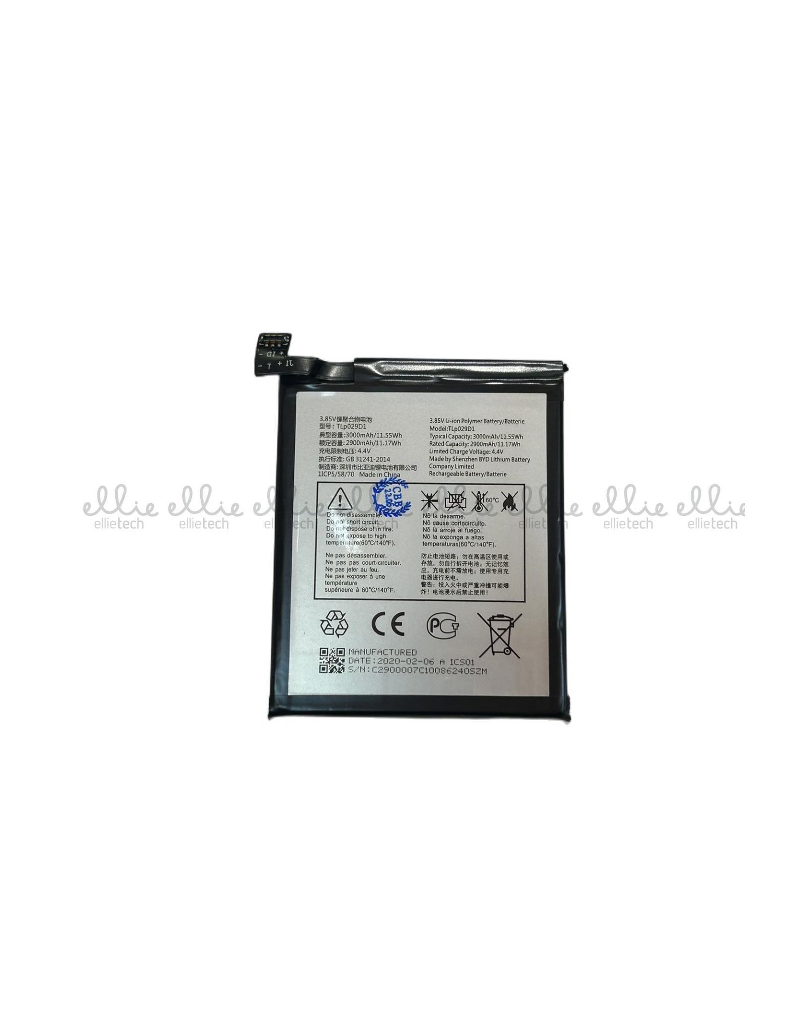Batería Alcatel 3 OT5052D/Alcatel 5 OT5086D/Alcatel 3L OT5034D/Alcatel 3X OT5058D TLp029D1