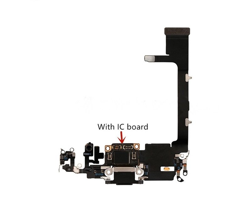 Cable flex de carga + Placa Pequena (Con IC Chip) para iPhone 11 Pro 5.8 Negro Desmontaje