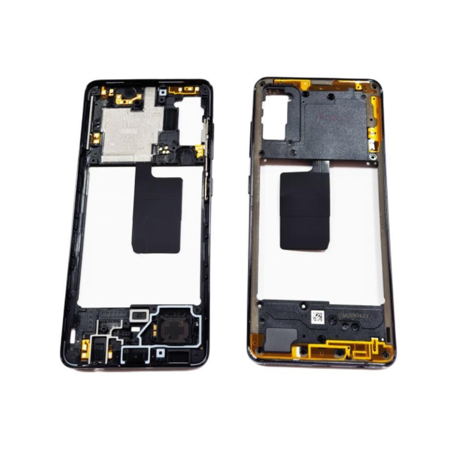 Carcasa intermedia blanca para Samsung Galaxy A41 - negro