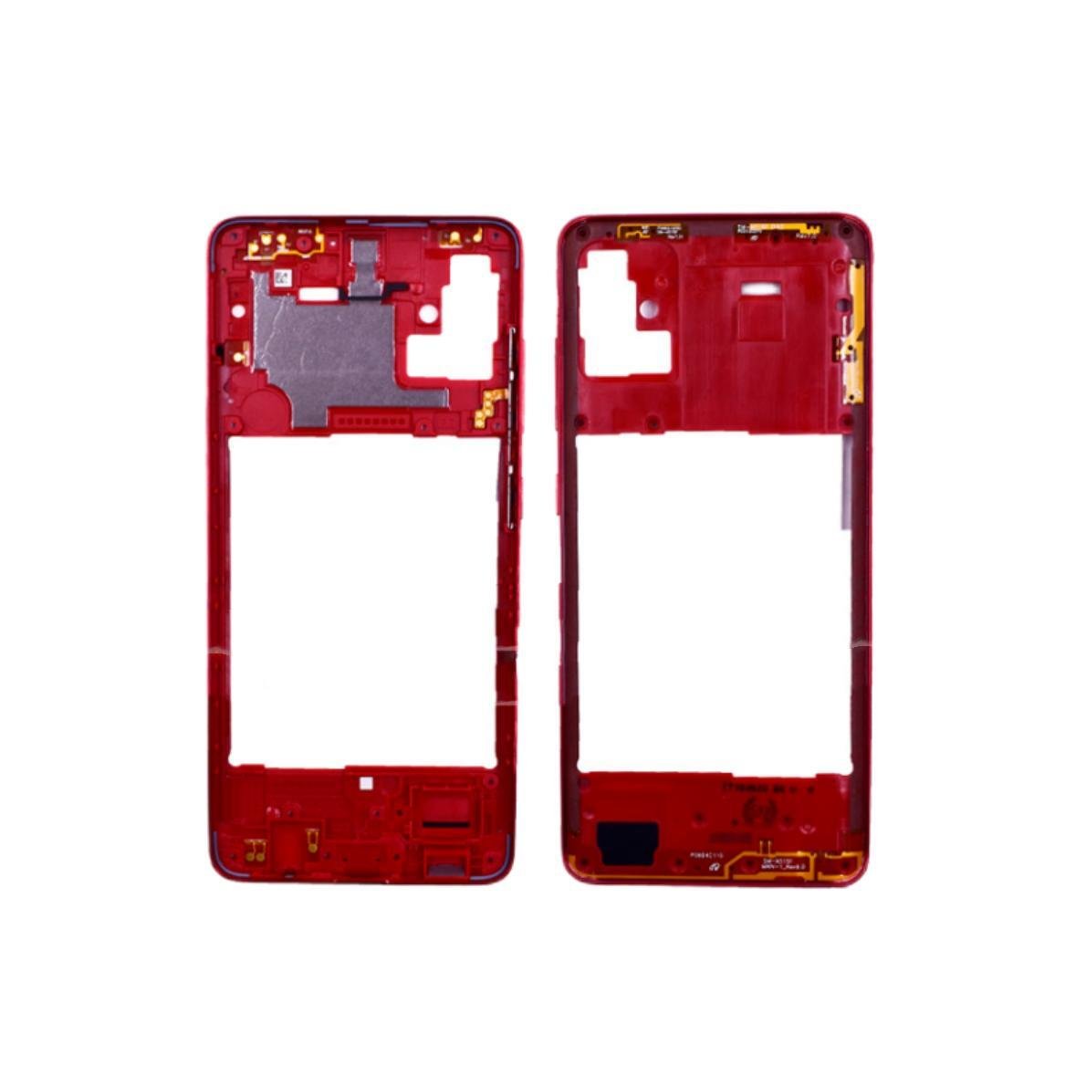 Carcasa intermedia para Samsung Galaxy A31 - A315F - rojo