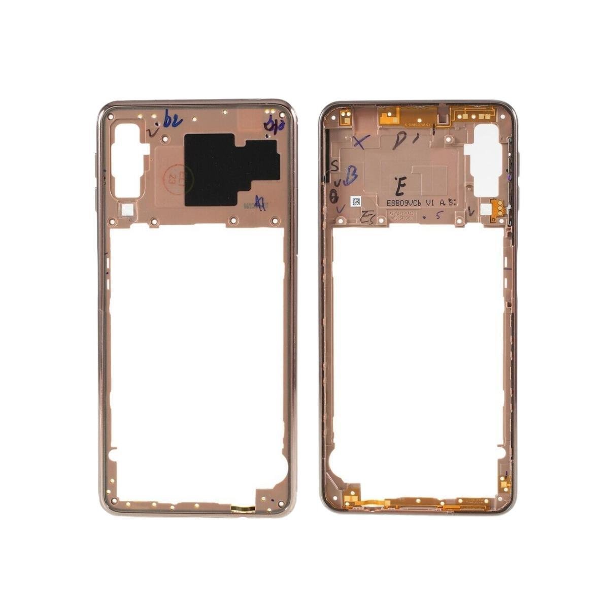 Carcasa intermedia para Samsung Galaxy A7 2018 - A750 - dorada - Original