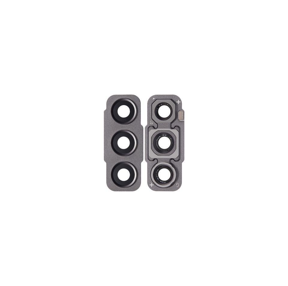 Lente de cristal de cámara + Marco para Samsung Galaxy S21 FE 5G - G990B - negro