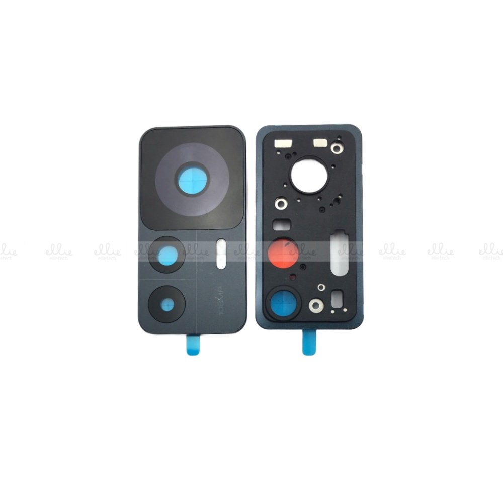 Lente de cristal de cámara + Marco para Xiaomi Mi 12T 22071212AG - negro Lente de cristal de cámara + Marco para Xiaomi Mi 12T 22071212AG - negro
