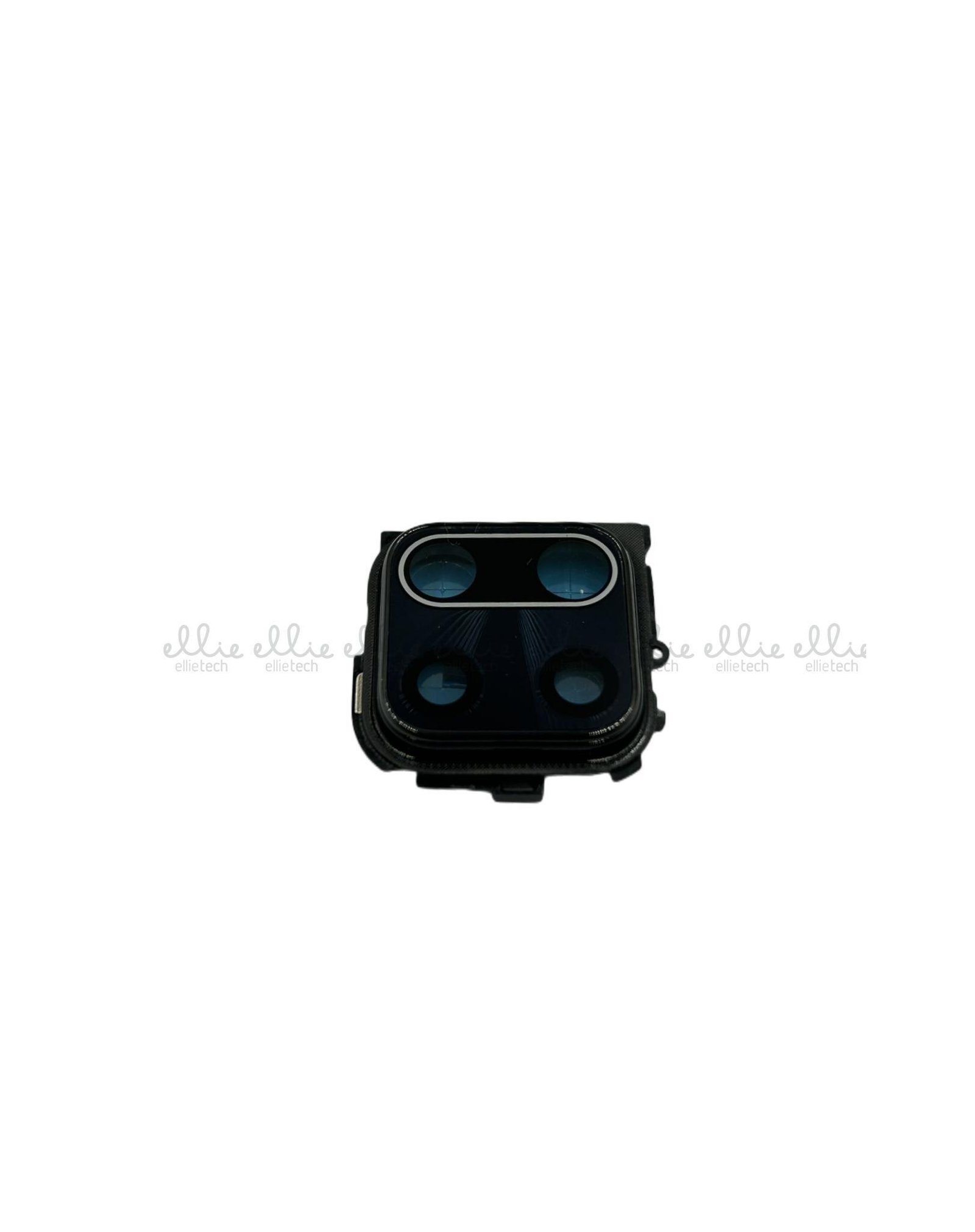 Lente de cristal de cámara + Marco para Xiaomi Redmi Note 9S/Note 9 Pro - negro