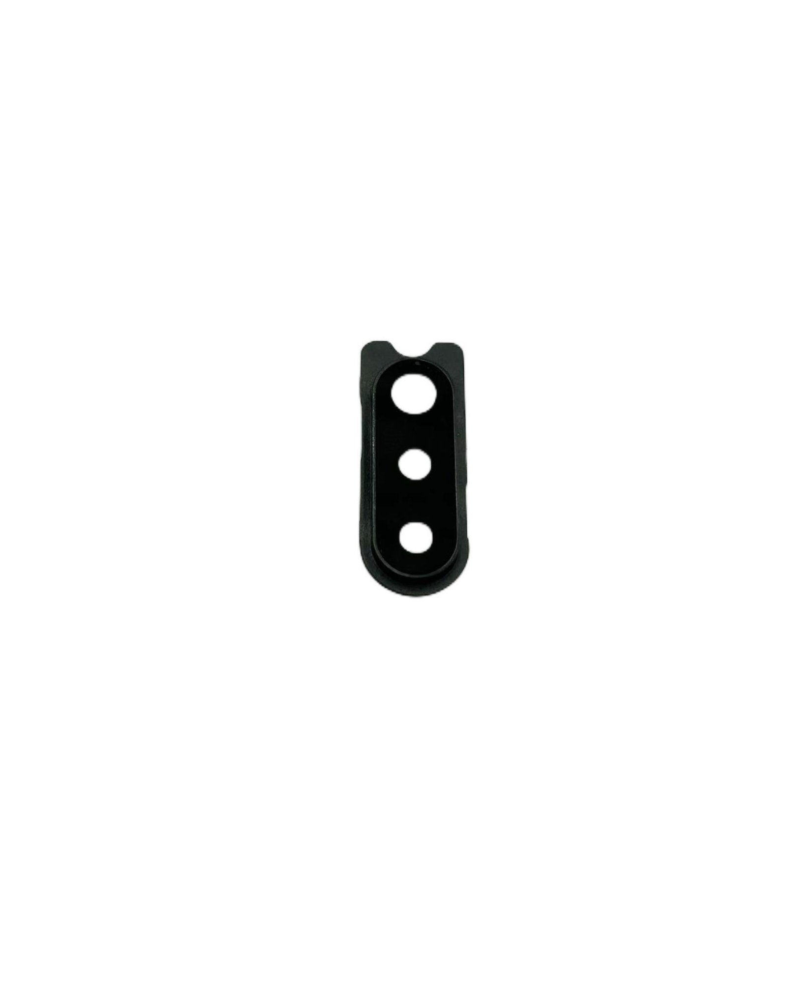 Lente de cristal de cámara con marco para Samsung Galaxy A20S 207F - negro