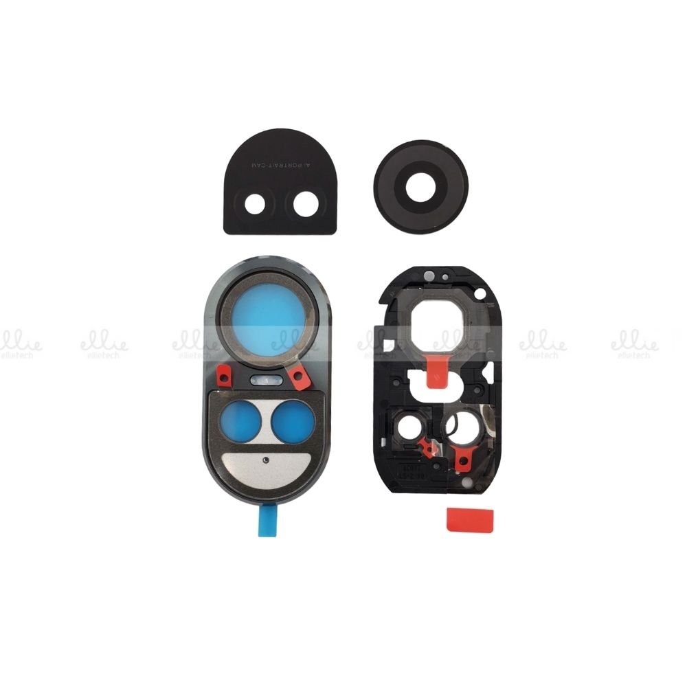 Cristal Cámara + Marco para OPPO Reno 10 5G - negro