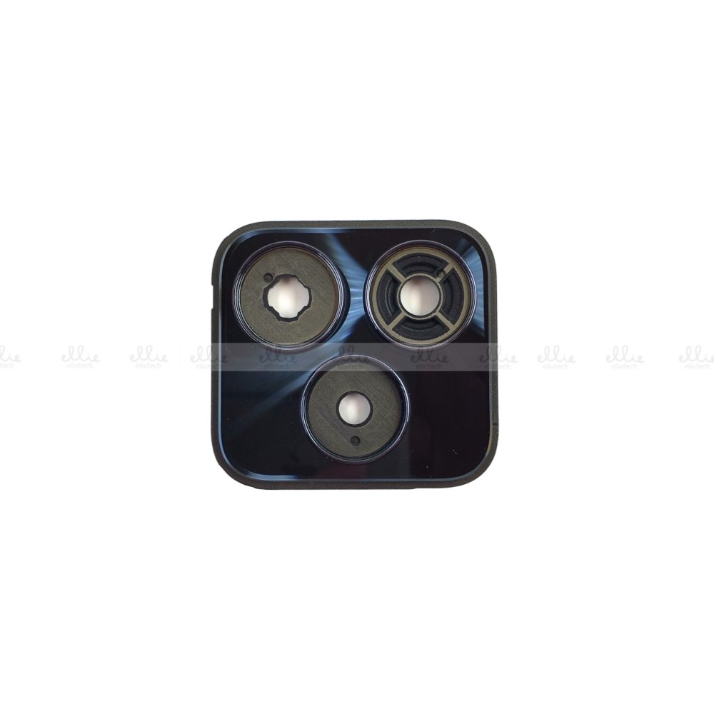 Lente de cristal de cámara + Marco para Realme C53 - negro