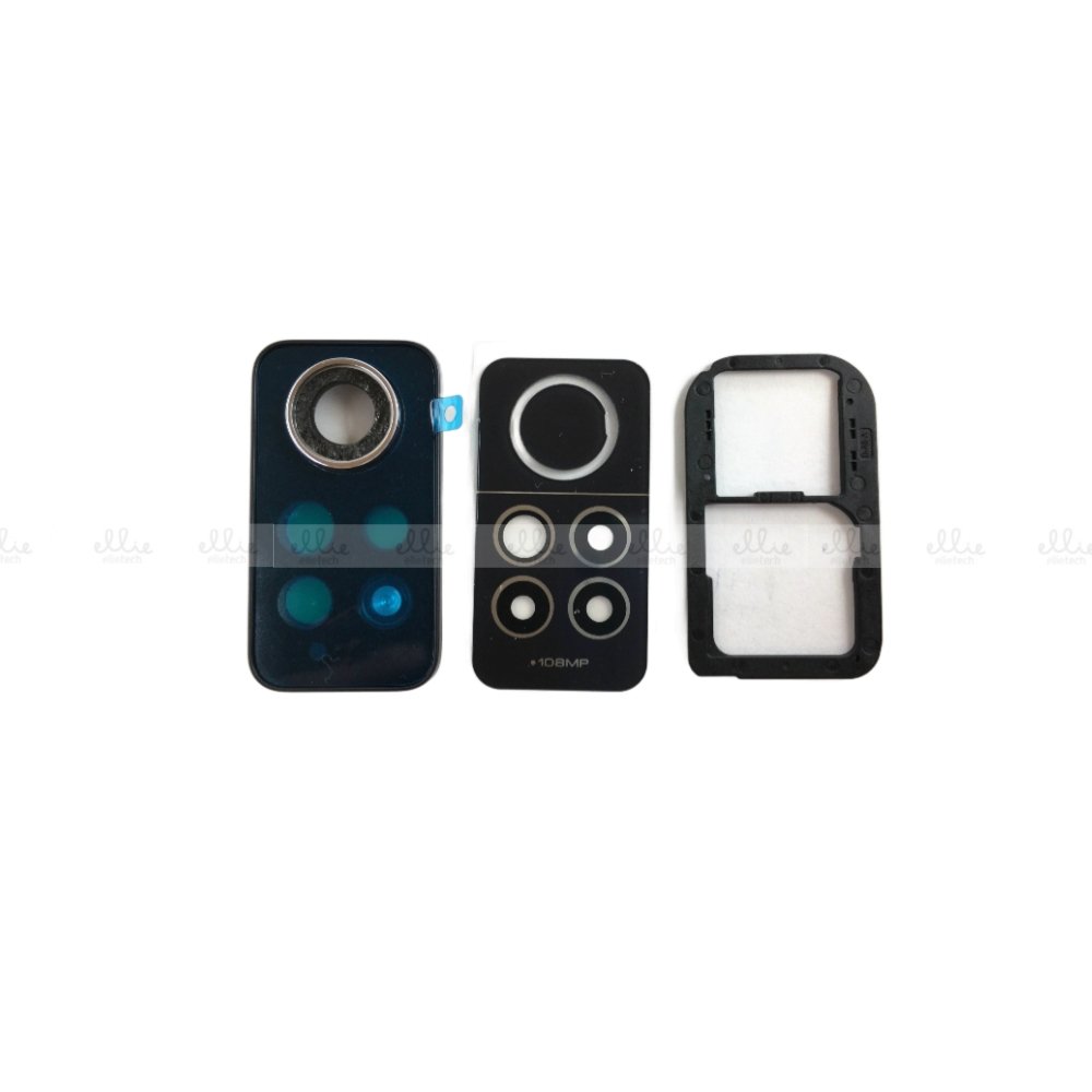 Lente de cristal de cámara + Marco para Xiaomi Redmi Note 12 Pro 4G - negro Lente de cristal de cámara + Marco para Xiaomi Redmi Note 12 Pro 4G - negro