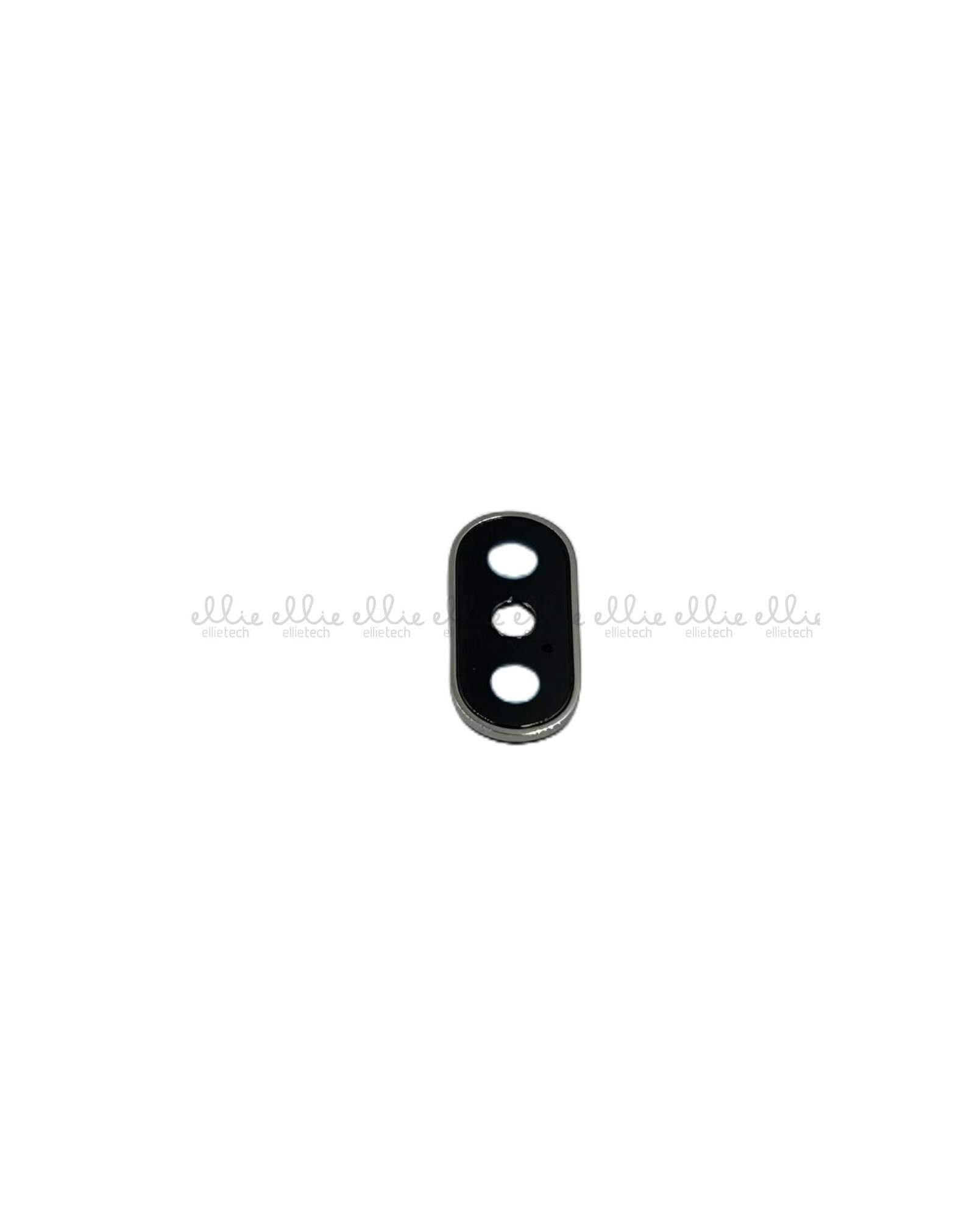 Lente de cristal de cámara + marco para iPhone X Blanco Cámara