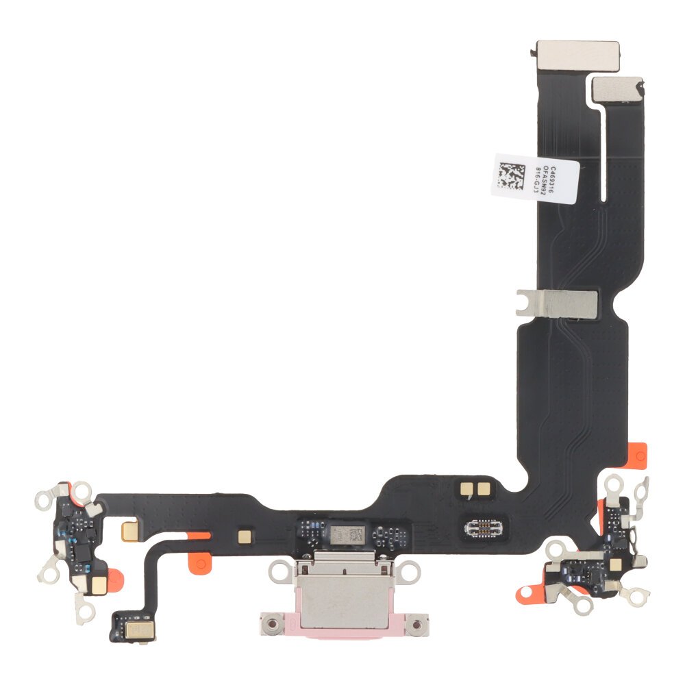 Flex de carga para iPhone 15 Plus Rosa Desmontaje