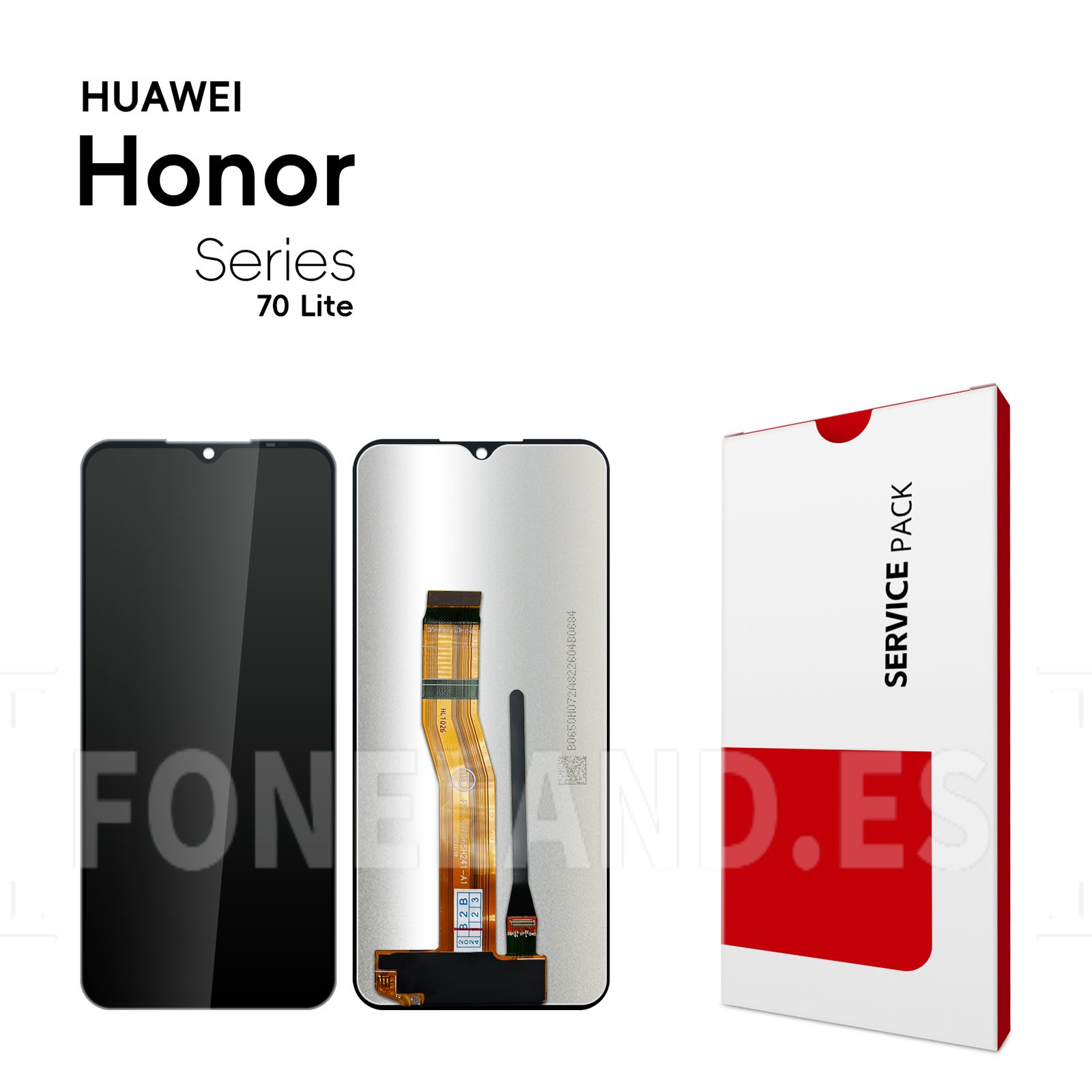 Pantalla Huawei Honor X8 5G (VNE-N41)/X6 (VNE-LX1, VNE-LX2)/X6S 4G/Honor 70 Lite 5G (RBN-NX1) Negra Completa LCD + Táctil SERVICE PACK