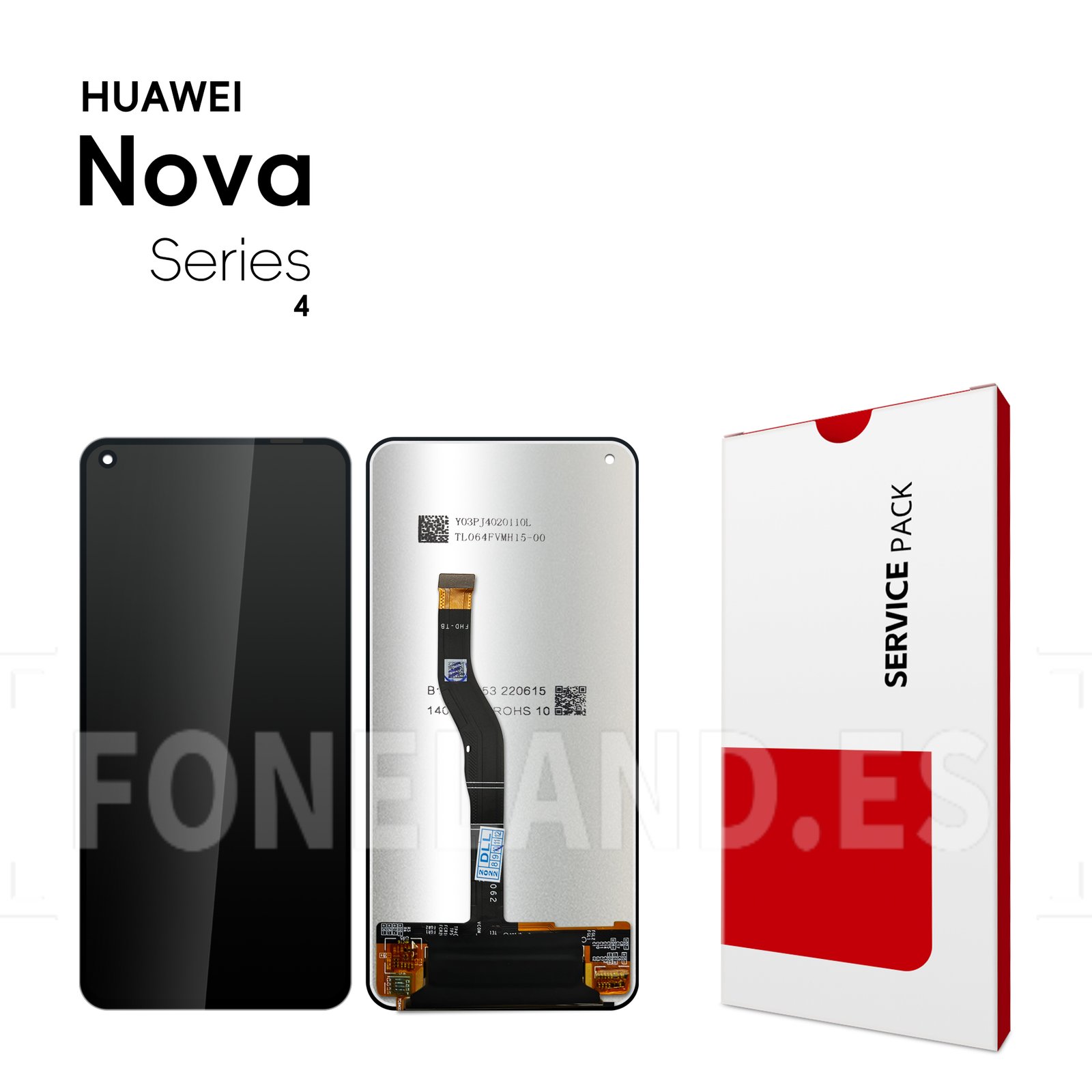 Pantalla Huawei Honor V20/View 20/Nova 4 2018 Negra Completa LCD + Táctil SERVICE PACK