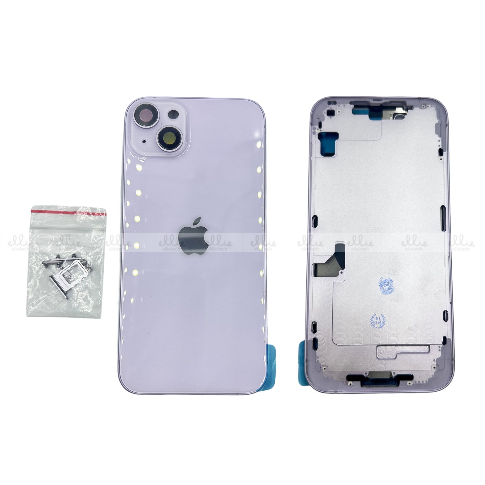 Tapa Chasis Con Bandeja iPhone 14 Plus Lila Sin Recambios