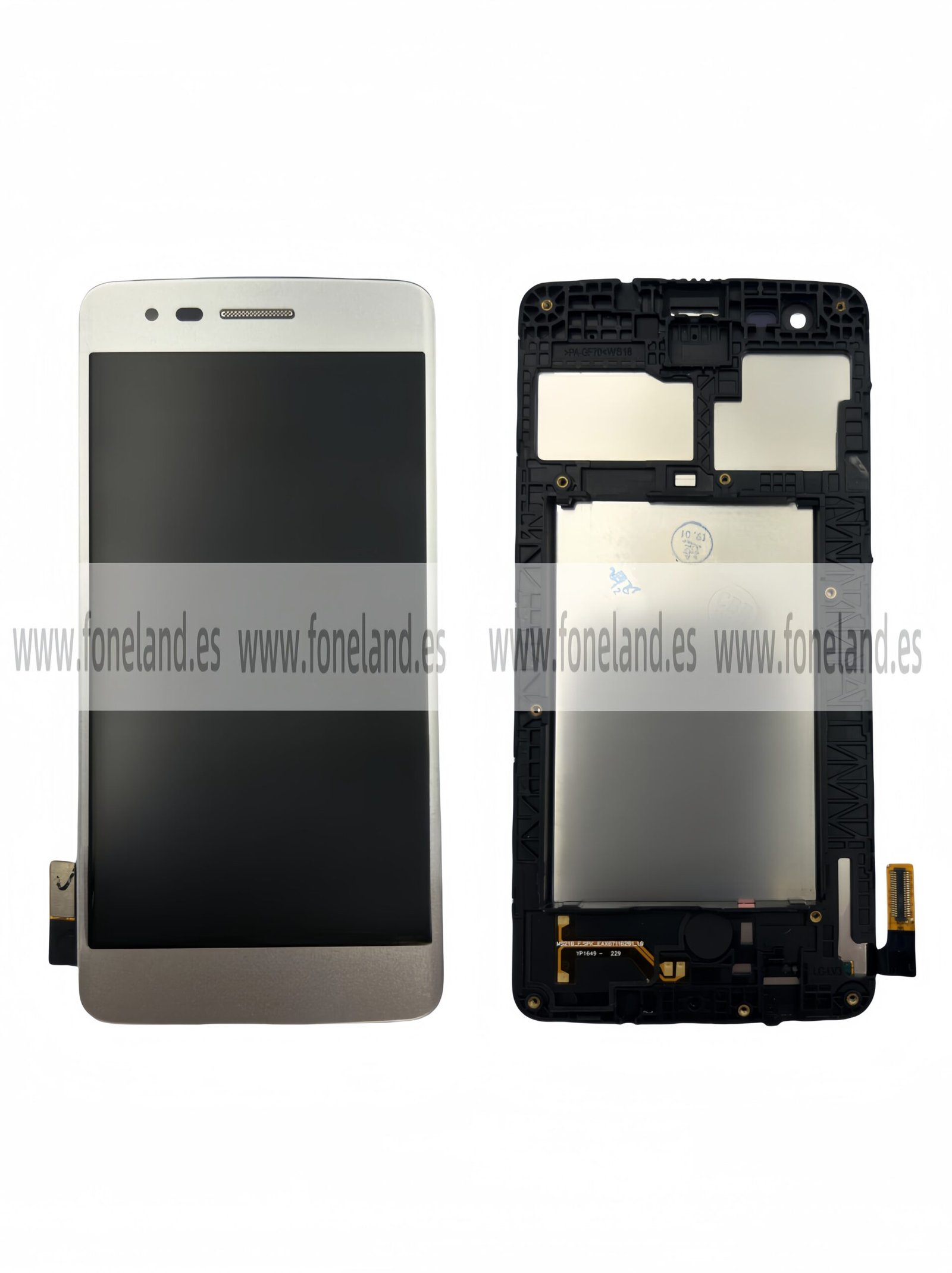 Pantalla LG K8 2018 Plata Completa LCD + Táctil con marco