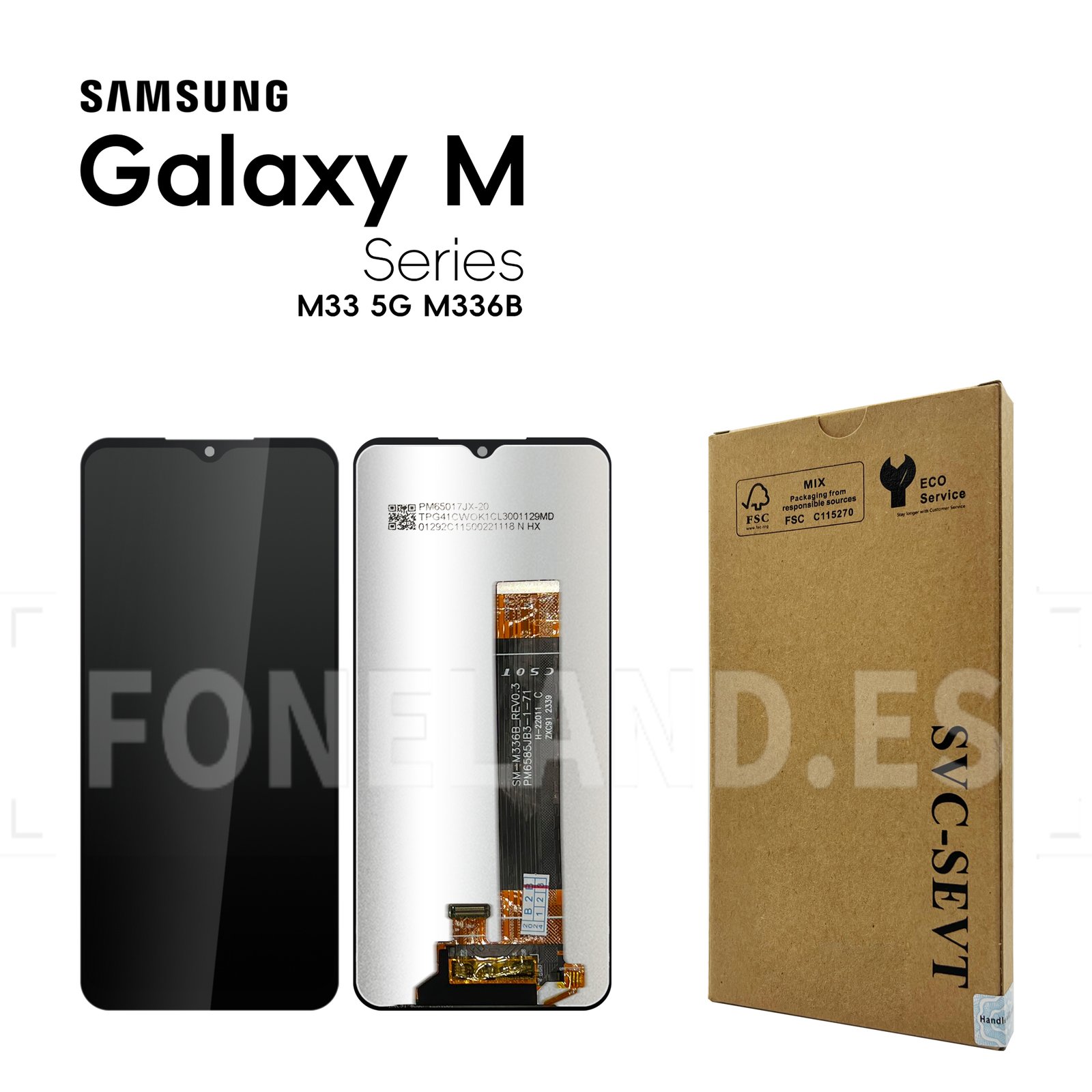 Pantalla Samsung Galaxy M33 5G 2022 M336B Negra LCD + Táctil SERVICE PACK