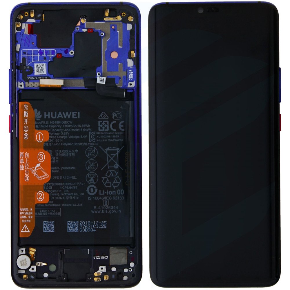Pantalla SERVICE PACK Huawei Mate 20 Pro con marco Twilighty/Purple