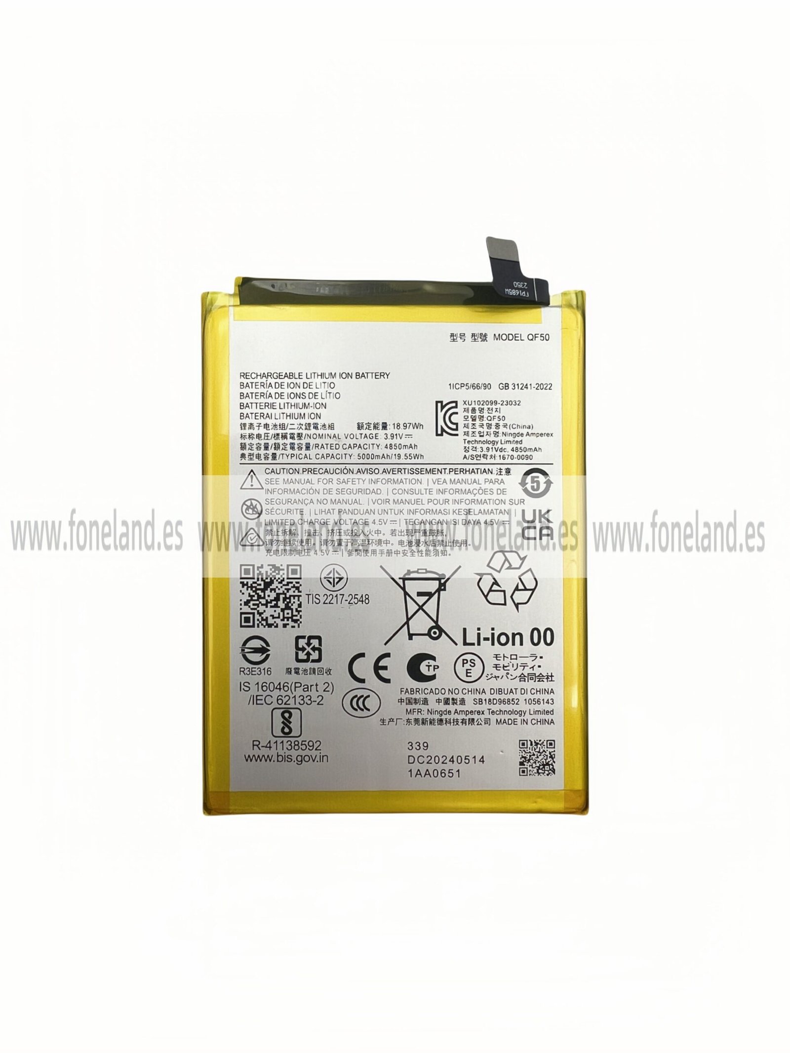 Batería Motorola Moto G34/Moto G04/Moto G24 Power/Moto G 2024/Moto G04s (QF50)