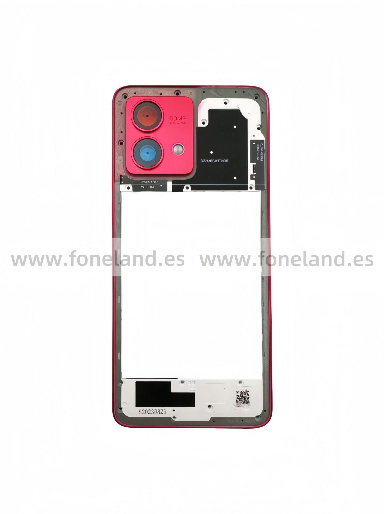 Carcasa Trasera(B) para Motorola G84 - rojo