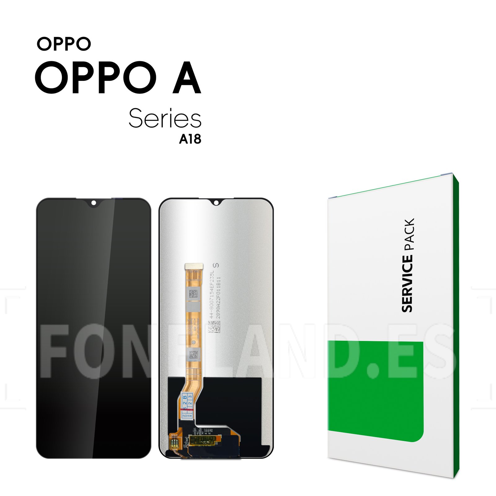 Pantalla OPPO A18 (CPH2591)/A38 4G (CPH2579) (2023) Negra Completa LCD + Táctil SERVICE PACK