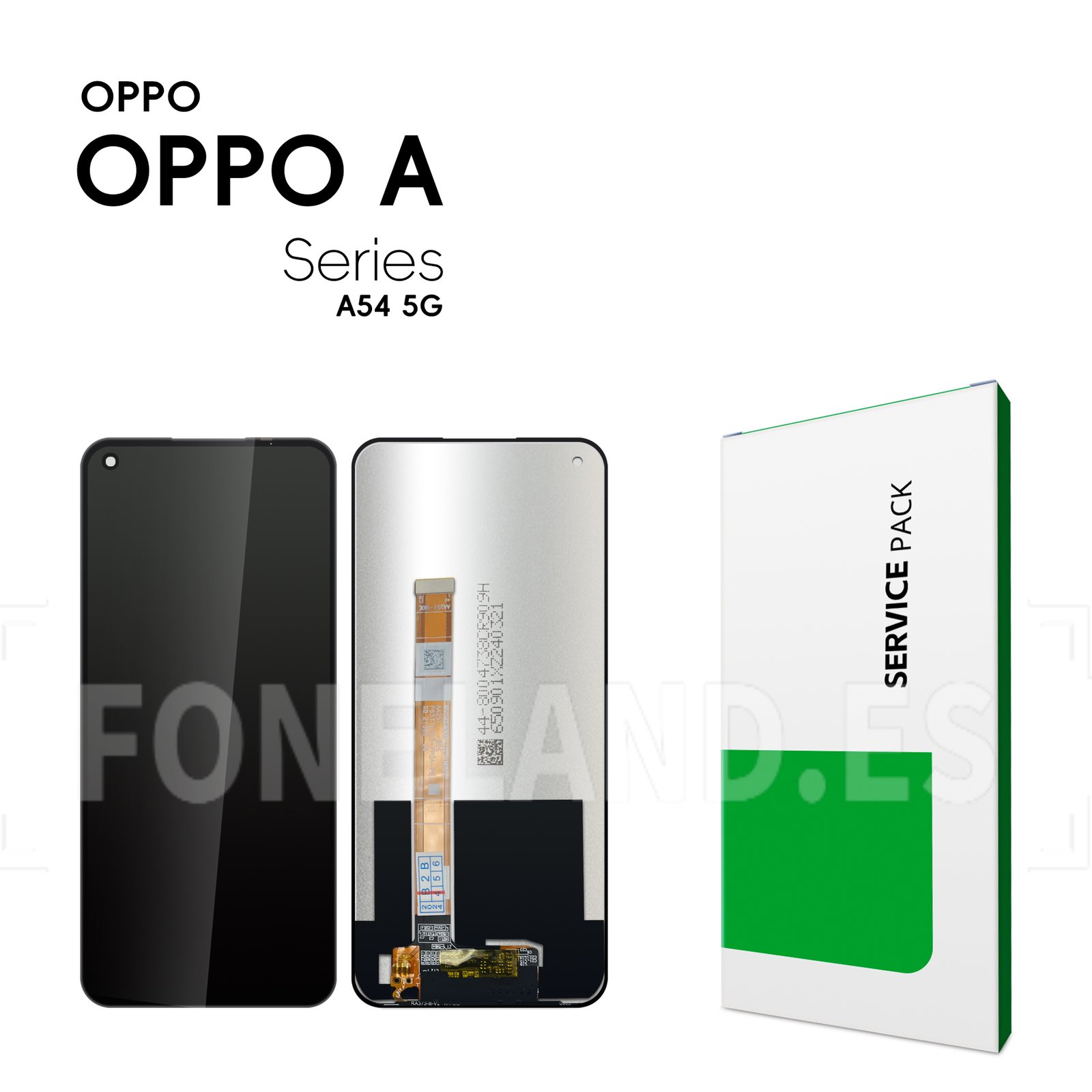 Pantalla OPPO A54 5G (CPH2195)/A74 5G (CPH2197 CPH2263)/A93 5G (PCGM00, PEHM00, PEHT00)/OnePlus Nord N200 Negra Completa LCD + Táctil SERVICE PACK