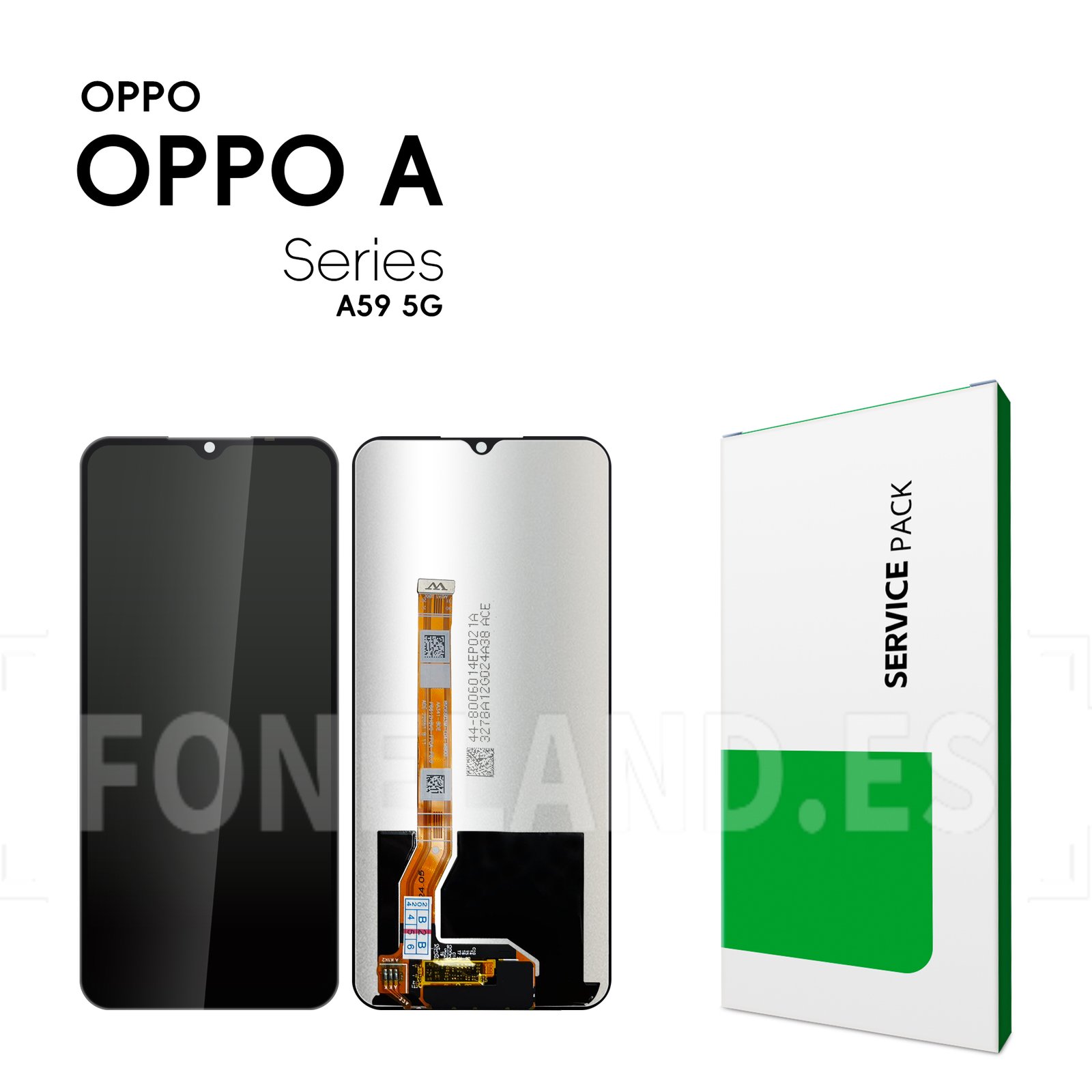 Pantalla OPPO A59 5G Negra Completa LCD + Táctil SERVICE PACK