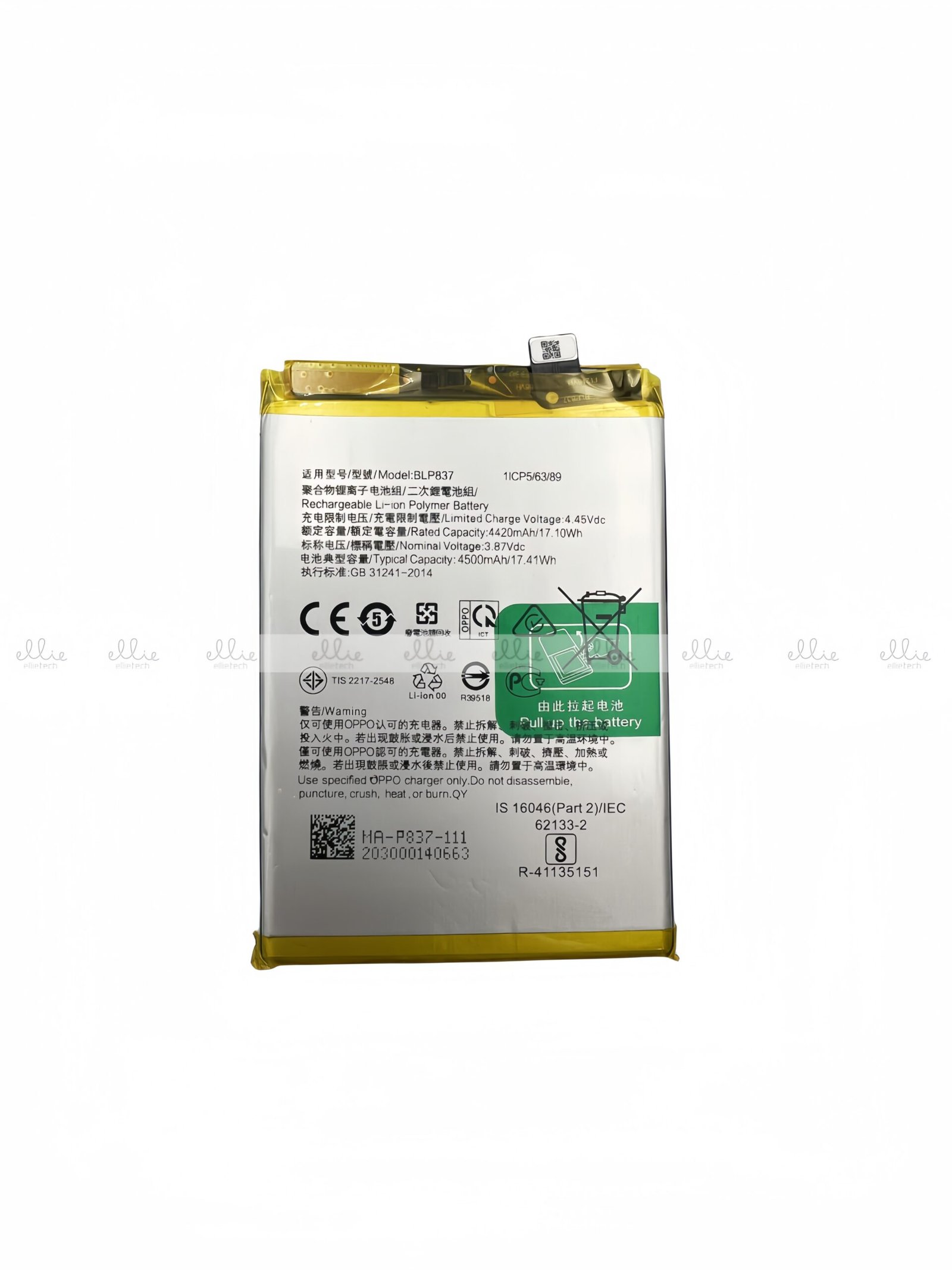 Batería OPPO Realme 8 Pro (RMX3081)/Realme 9 Pro Plus (RMX3392 RMX3393) BLP837
