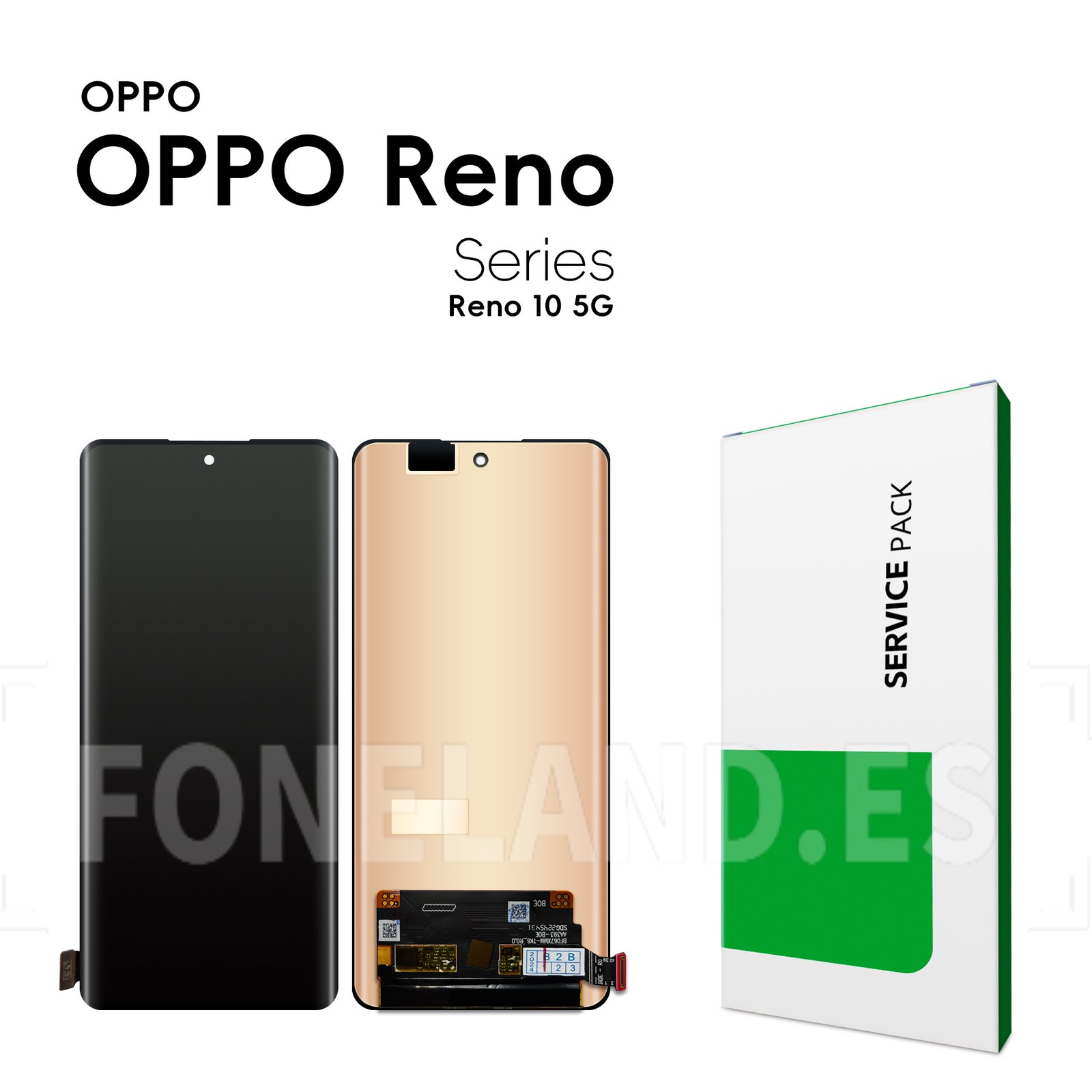 Pantalla OPPO RENO 9 (PHM110)/RENO 9 PRO (PGX110)/A1 PRO (PHQ110)/RENO 8 T 5G (CPH2505)/RENO 10 5G (CPH2531)/RENO 10 PRO 5G (CPH2525) sin marco Version BOE LCD + Táctil Completo SERVICE PACK