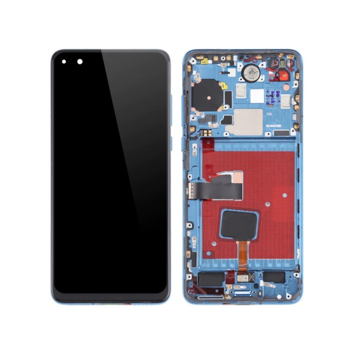 Original Pantalla Huawei P40 Azul con marco Completa LCD + Táctil