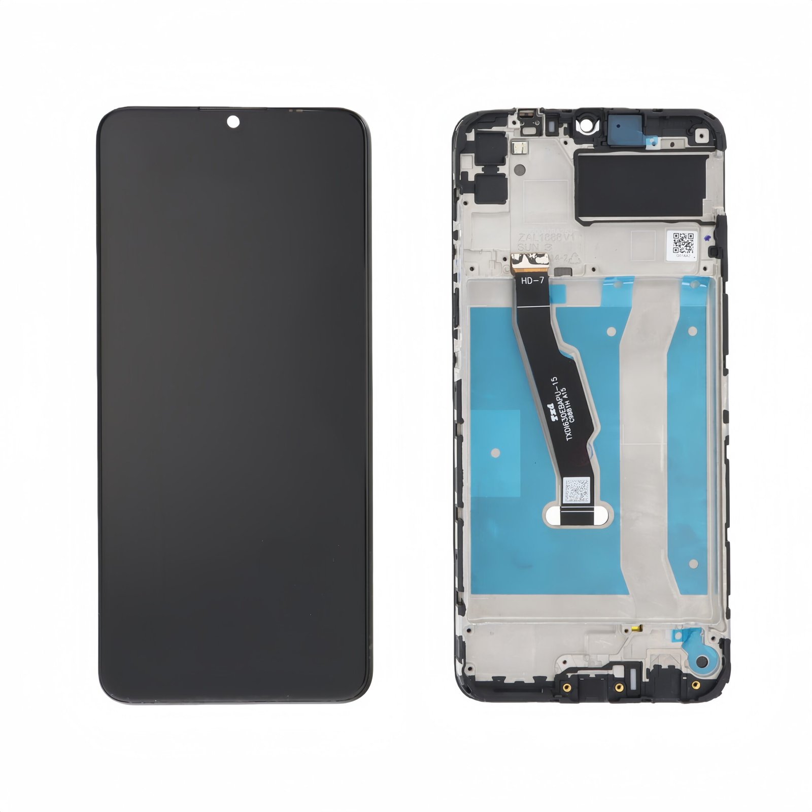 Original Pantalla Huawei Y6P 2020/Y6 Prime 2020/Enjoy 10E/Honor 9A Negra con marco Completa