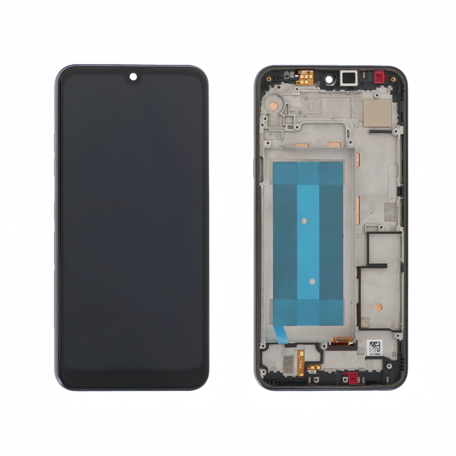 Original Pantalla LG Q60/K50 Negra con marco Completa LCD + Táctil