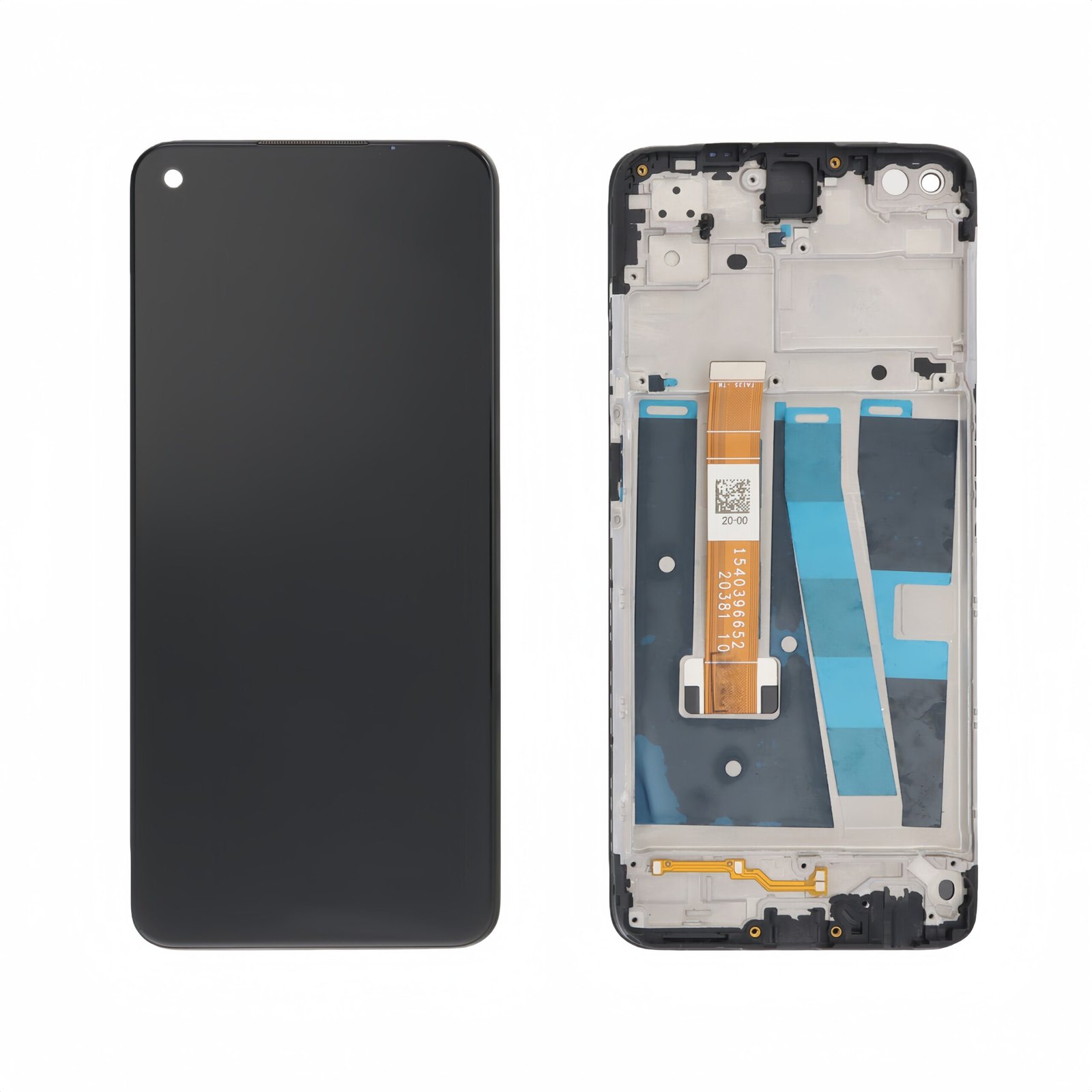 Original Pantalla OPPO A52/A72 Negra Completa LCD + Táctil con marco