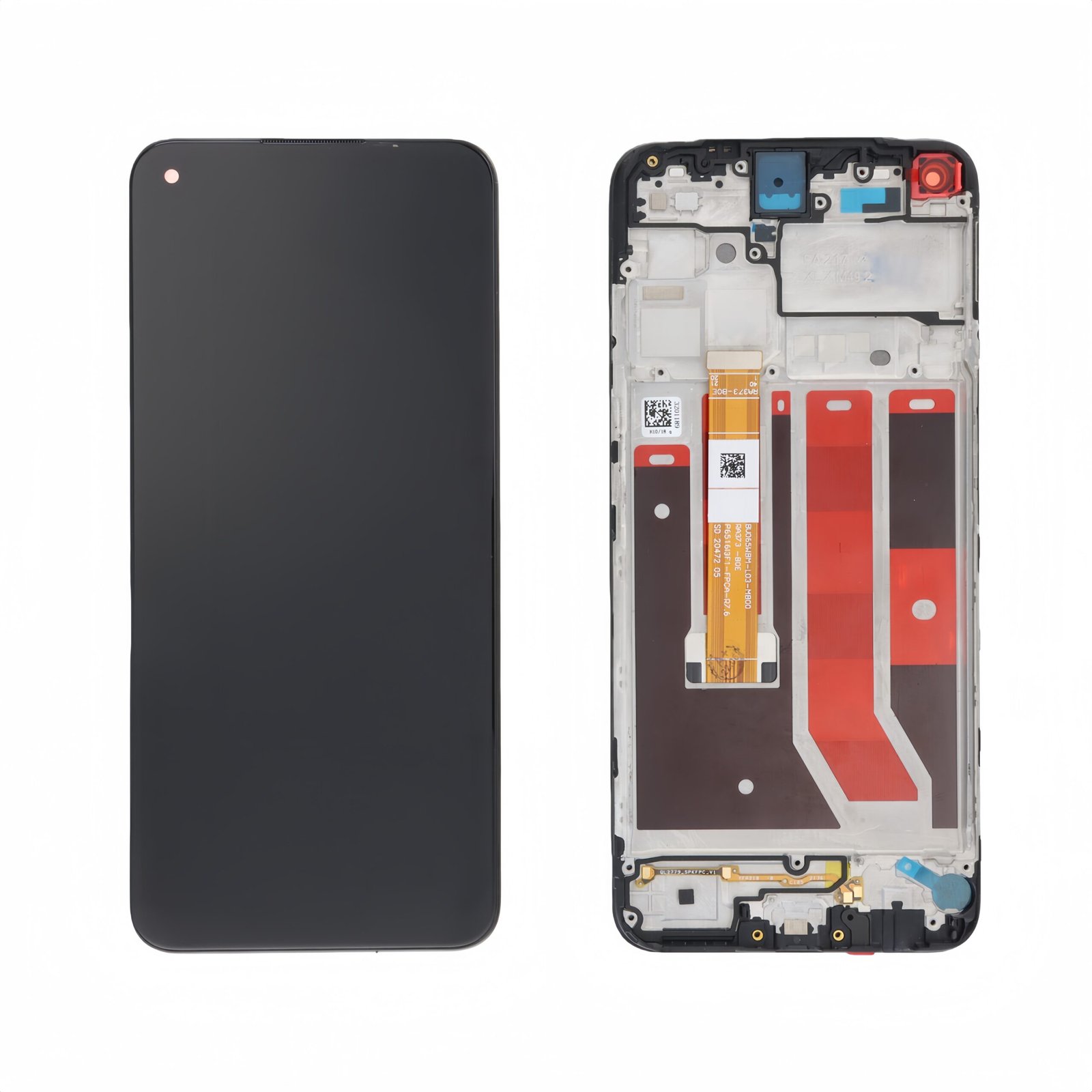 Original Pantalla OPPO A53/A53S Negra Completa LCD + Táctil con marco