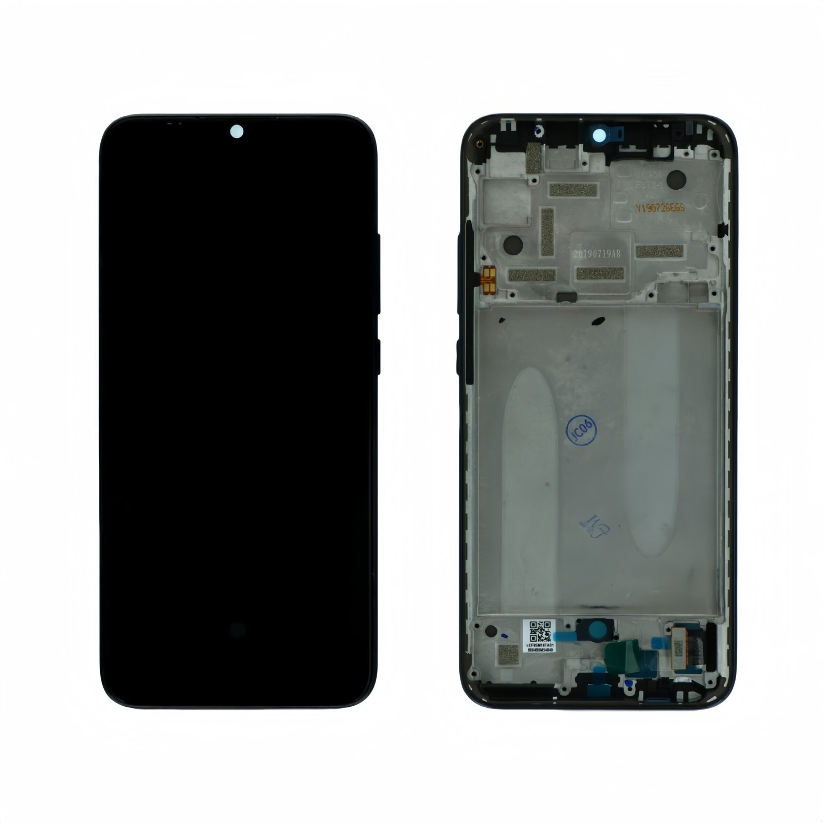 Original pantalla Xiaomi Mi A3/CC9E con marco Negro SERVICE PACK