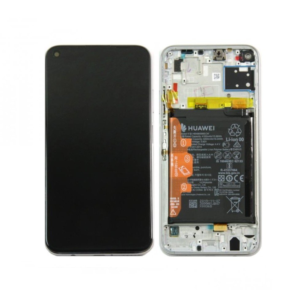 Pantalla Huawei P40 Lite 4G 2019 Azul Claro con marco Con Batería LCD + Táctil SERVICE PACK