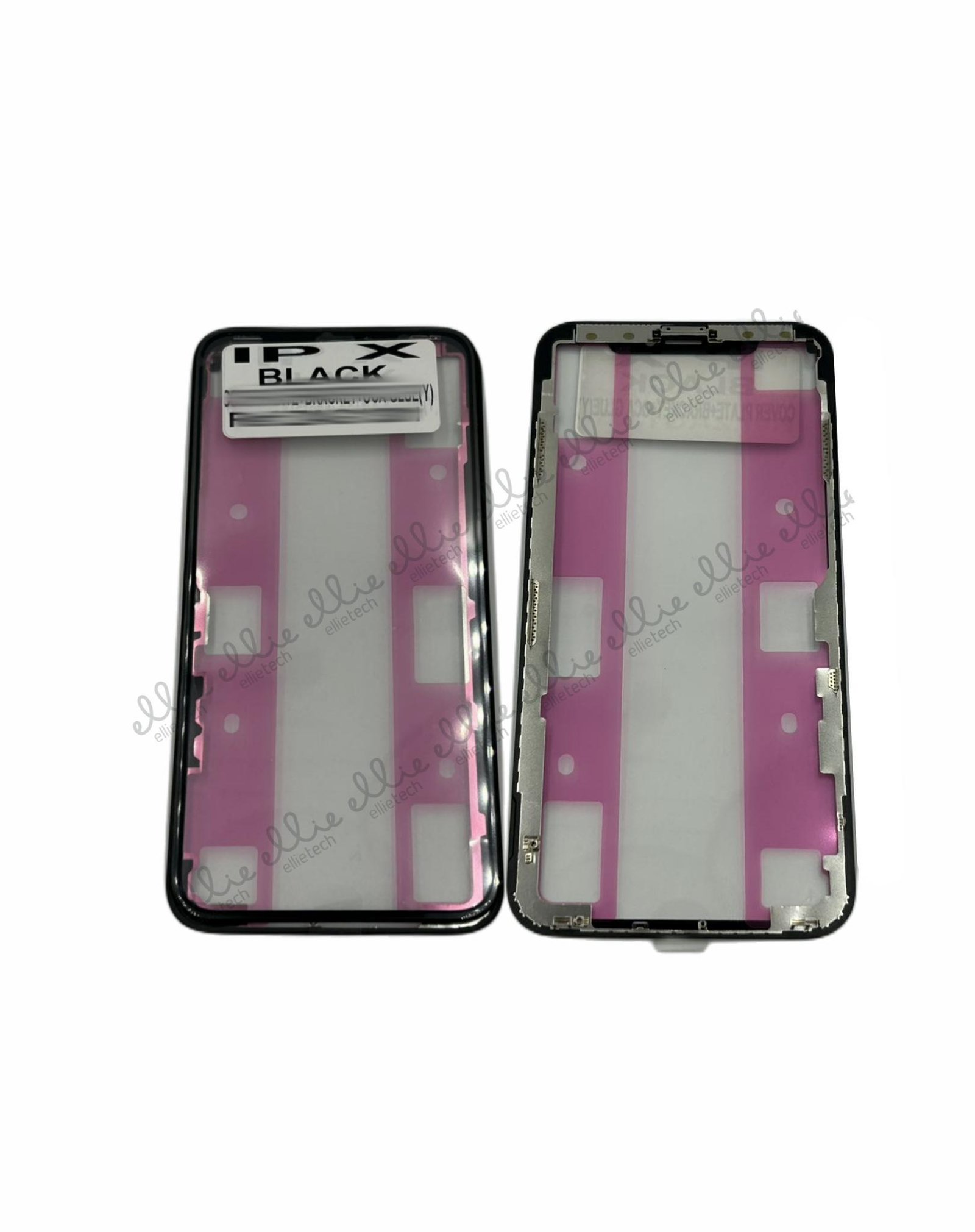 Pantalla Cristal + Marco Lateral con Pegamento para iPhone X Negro Original
