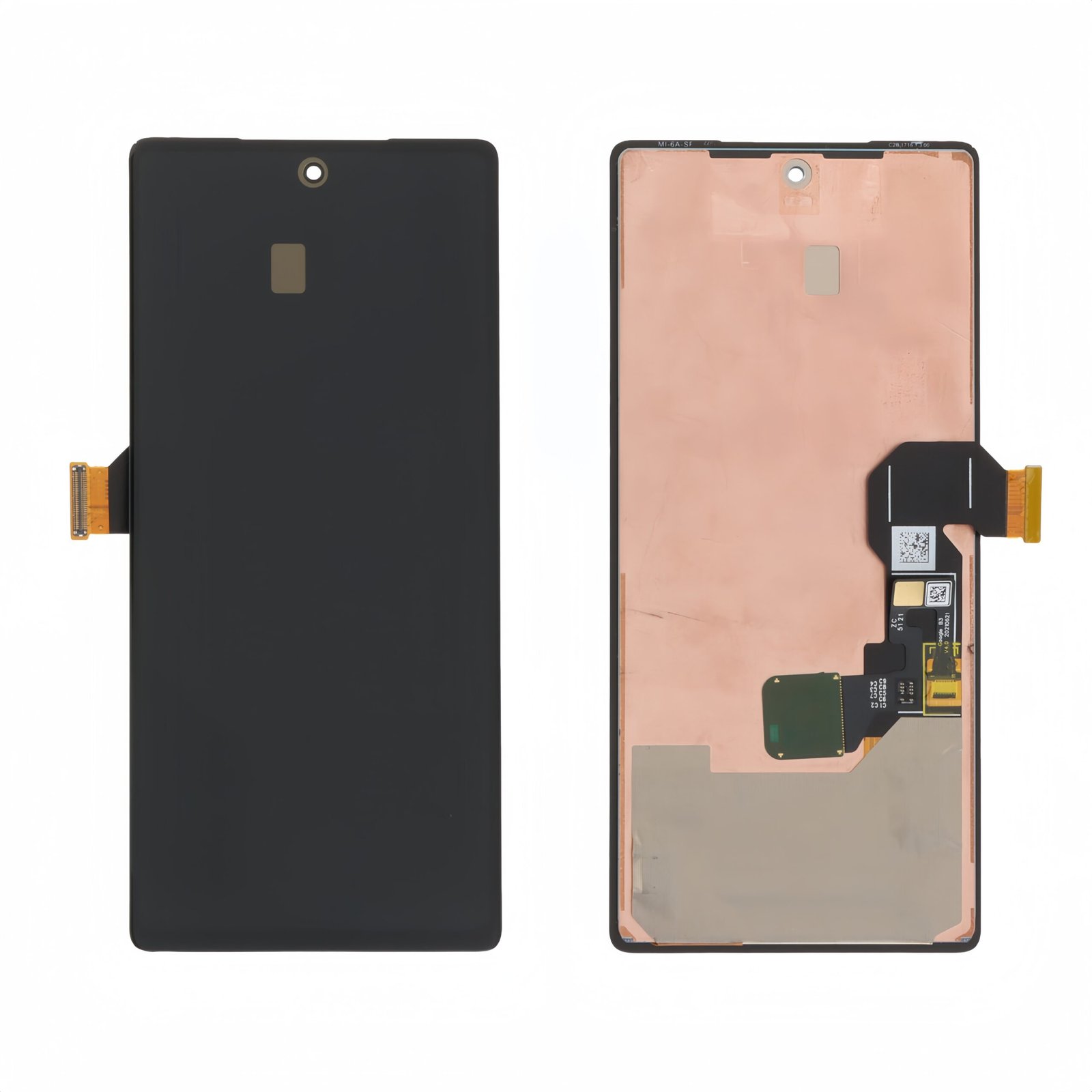 Pantalla Google Pixel 6A 5G con marco con Huella Negra Completa LCD + Táctil SERVICE PACK