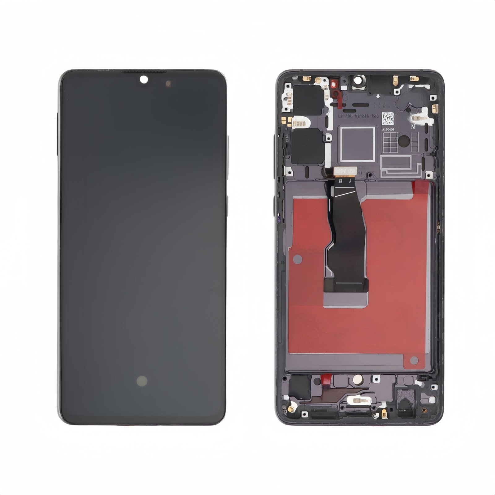 Original Pantalla Huawei P30 Negra con marco y Batería Completa LCD + Táctil
