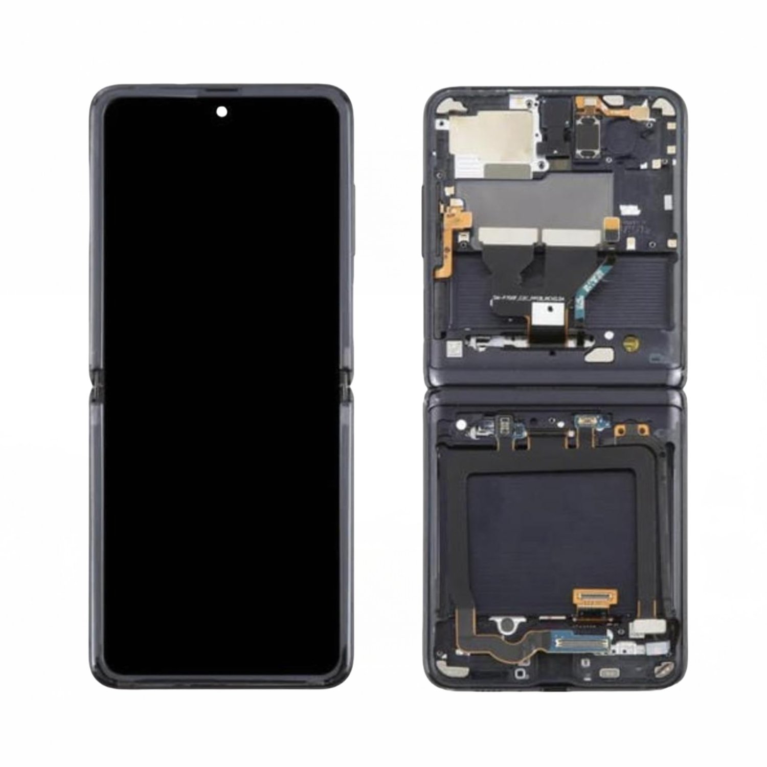 Pantalla Interior Samsung Z Flip F707 Negra/Gris con marco Original Completa SERVICE PACK