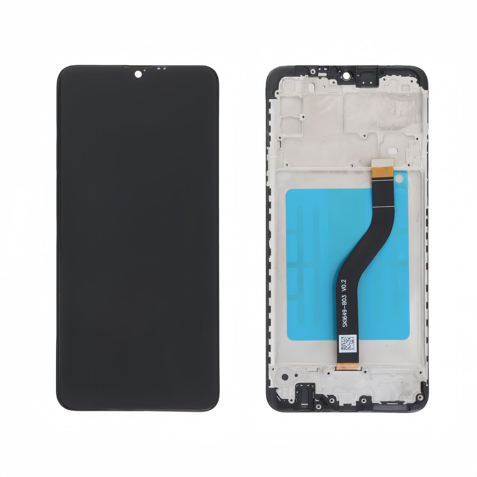 Pantalla Samsung Galaxy A20S 2019 A207 Negra LCD + Táctil con marco