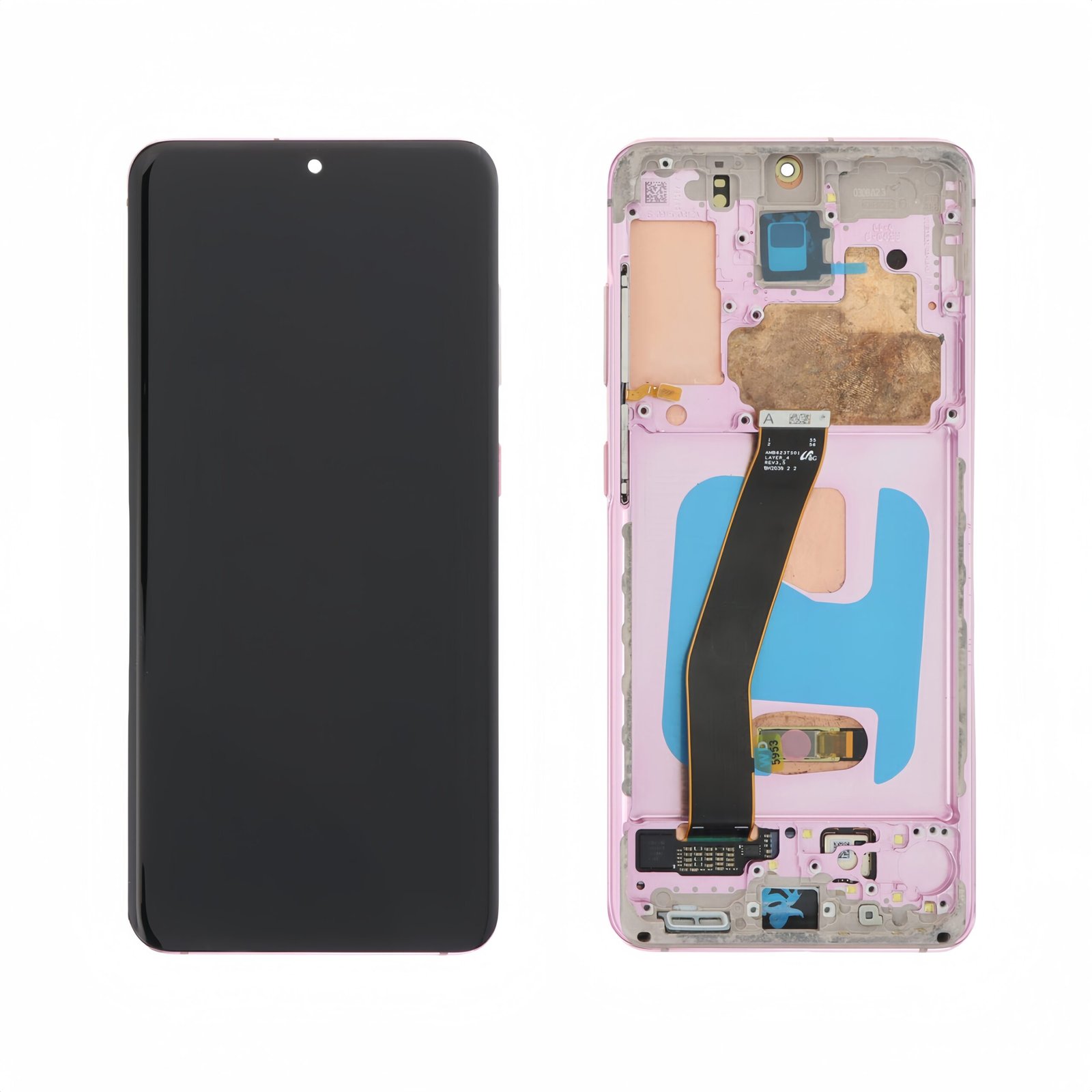 Pantalla Samsung Galaxy S20 4G/5G G980F/G981F Rosa con marco Original Completa SERVICE PACK