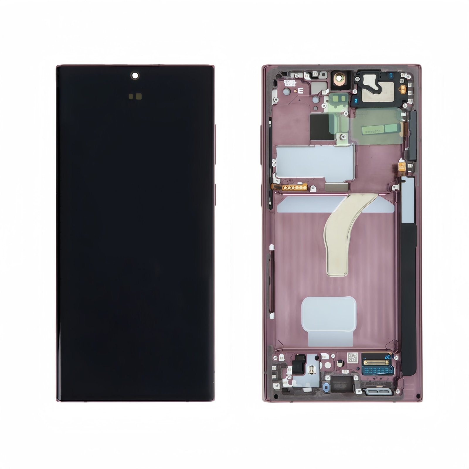 " OLED " Pantalla Samsung Galaxy S22 Ultra (SM-S908B) con marco Lila LCD + Táctil Completo