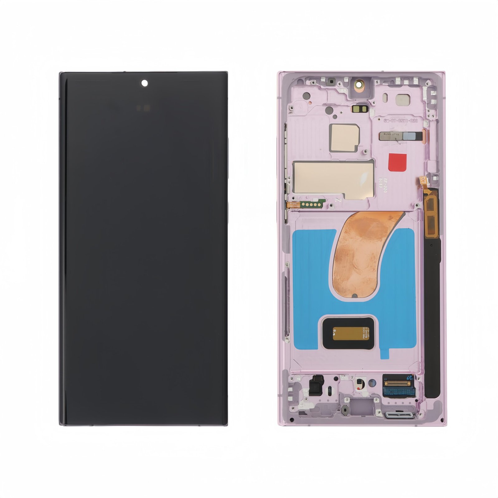 " OLED " Pantalla Samsung Galaxy S23 Ultra (SM-S981B) con marco Lila LCD + Táctil Completo