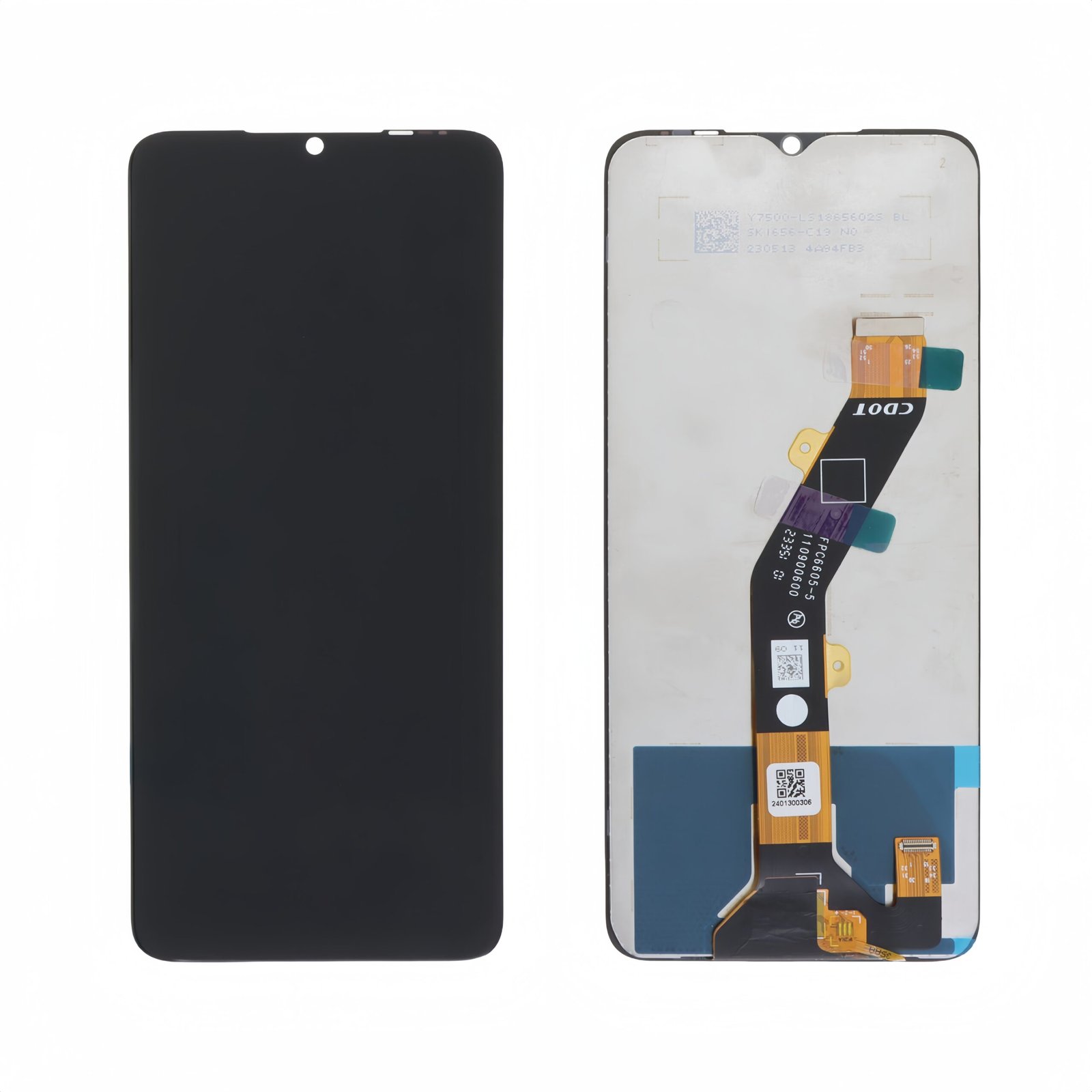 Pantalla Tecno Spark 10 (KI5q)/Spark 10C/Infinix HOT 30i (X669, X669D)/Infinix SMART 7 (X6515)/Infinix SMART 7 HD (X6516)/Infinix SMART 7 INDIA (X6517)/Tecno SPARK GO 2023 (BF7n)/Tecno POP 7 (BF6)/Tecno POP 7 PRO (BF7, BF7h) Negro sin marco LCD + Táctil Completo EXCELLENT
