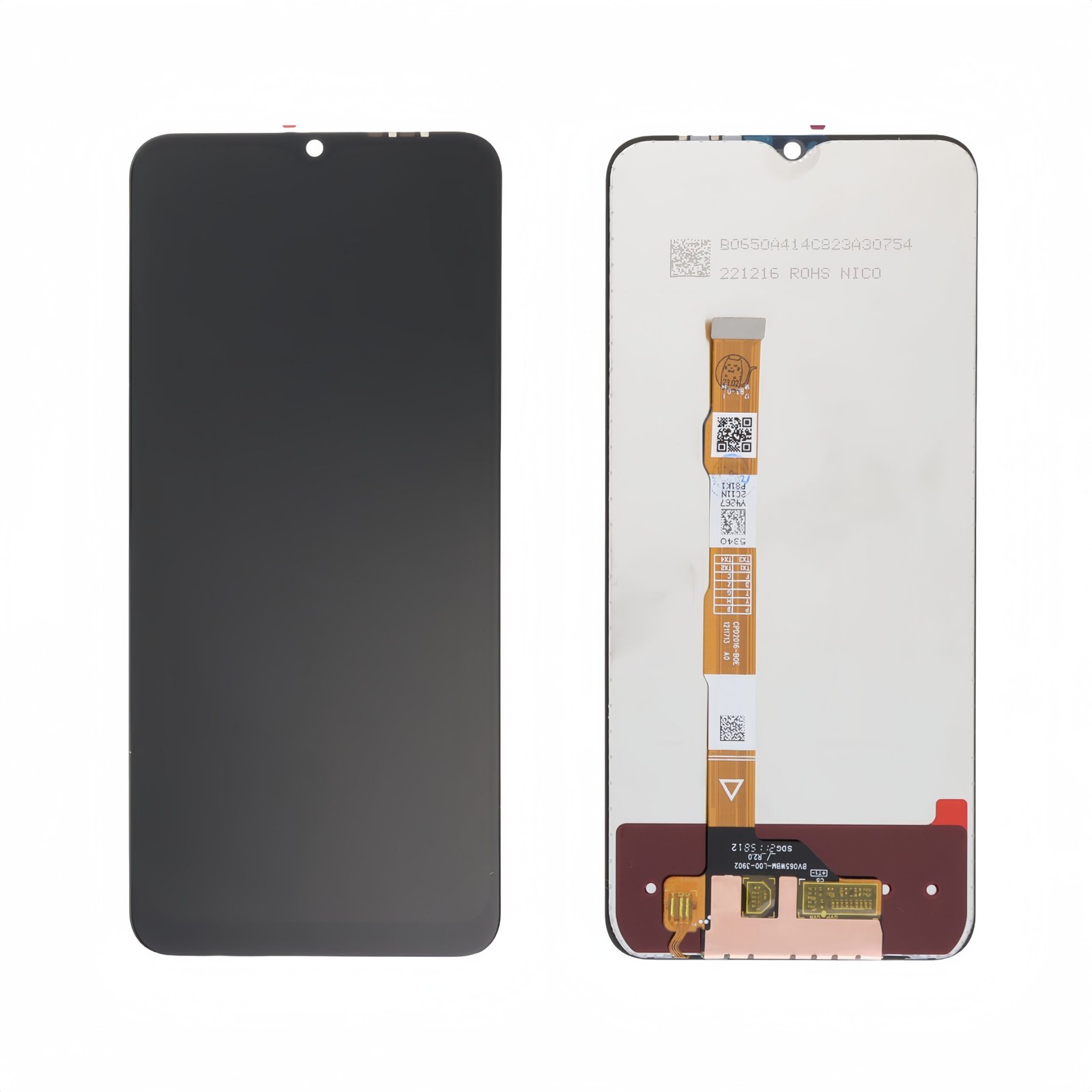 Pantalla Vivo Y16 (V2204-V2214) sin marco Negra Completa LCD + Táctil
